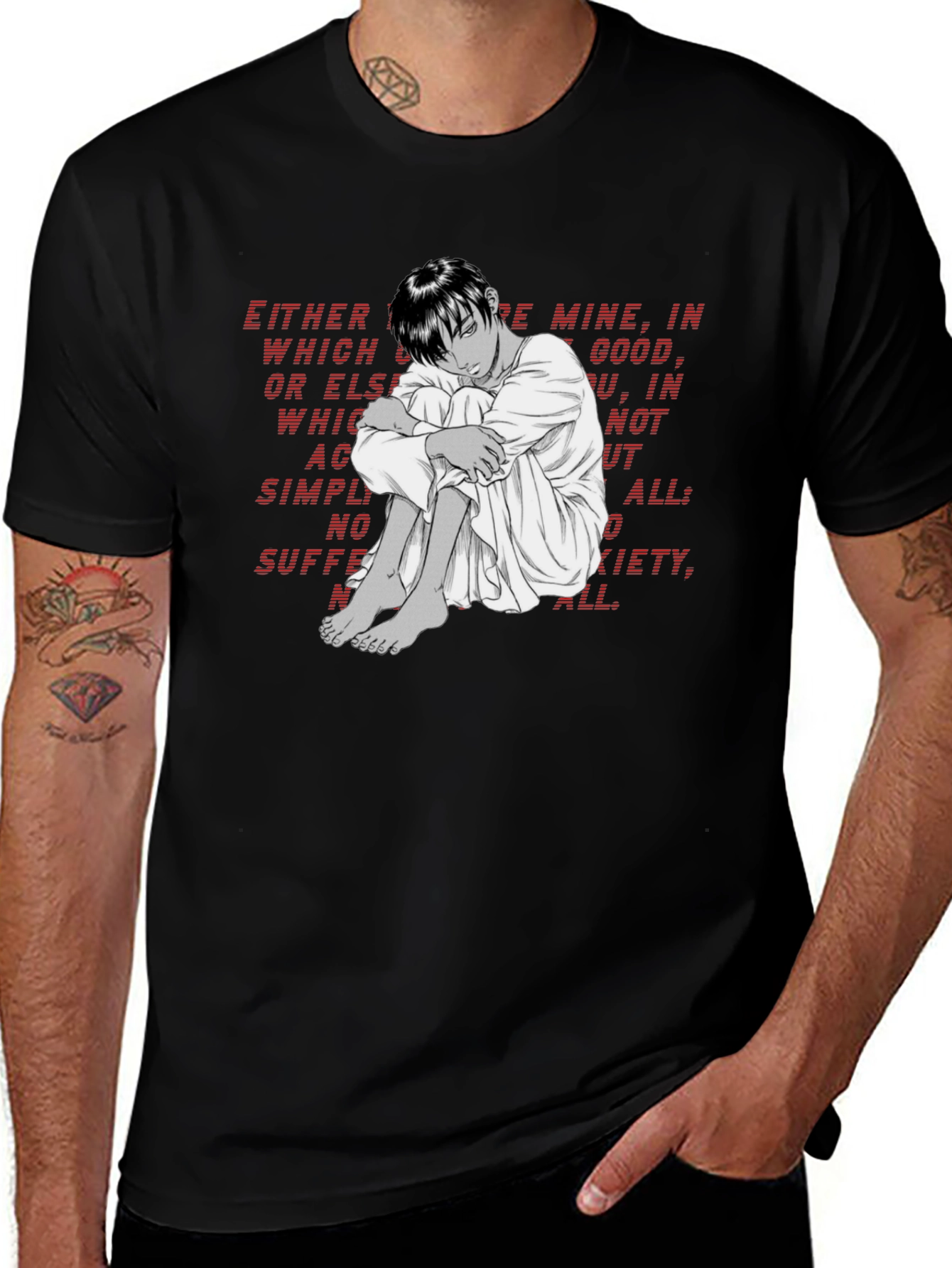 Emotional Anime Graphic T-Shirt