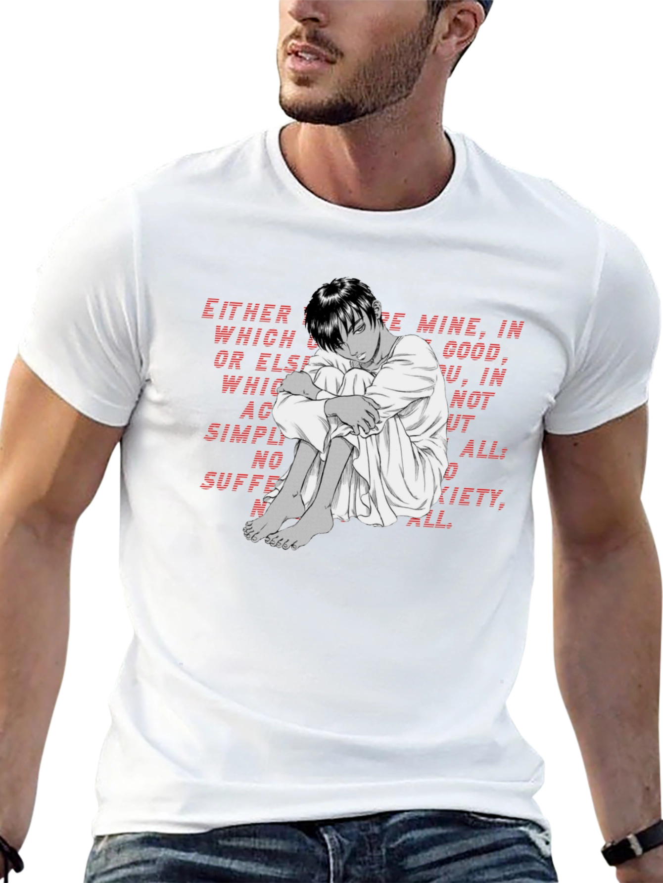 Emotional Anime Graphic T-Shirt