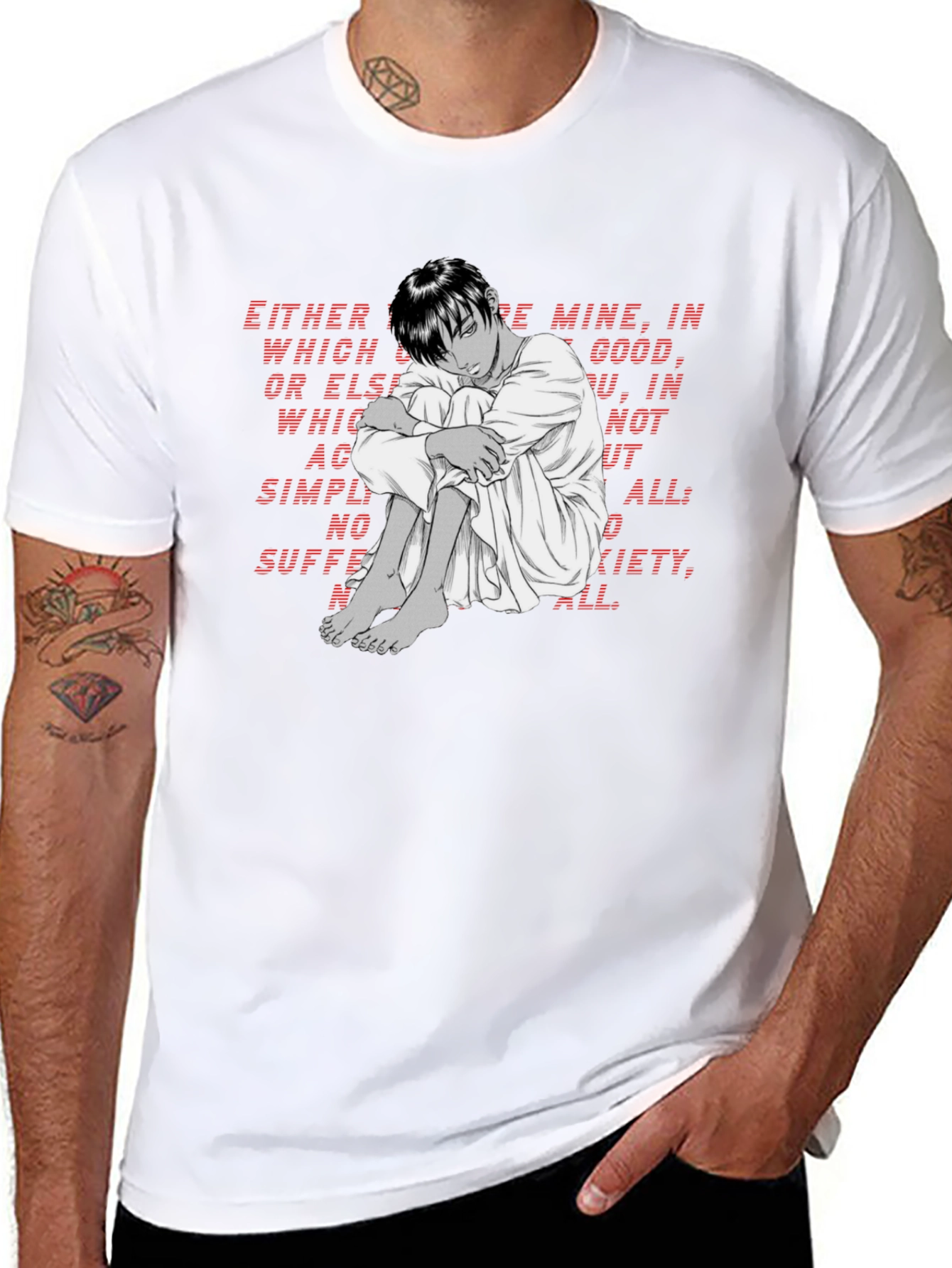 Emotional Anime Graphic T-Shirt