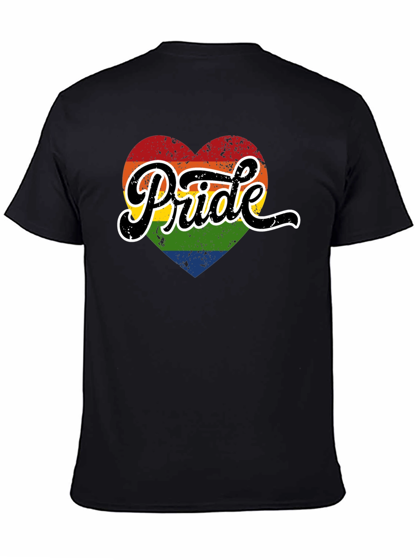 Pride Heart Graphic Tee - Black