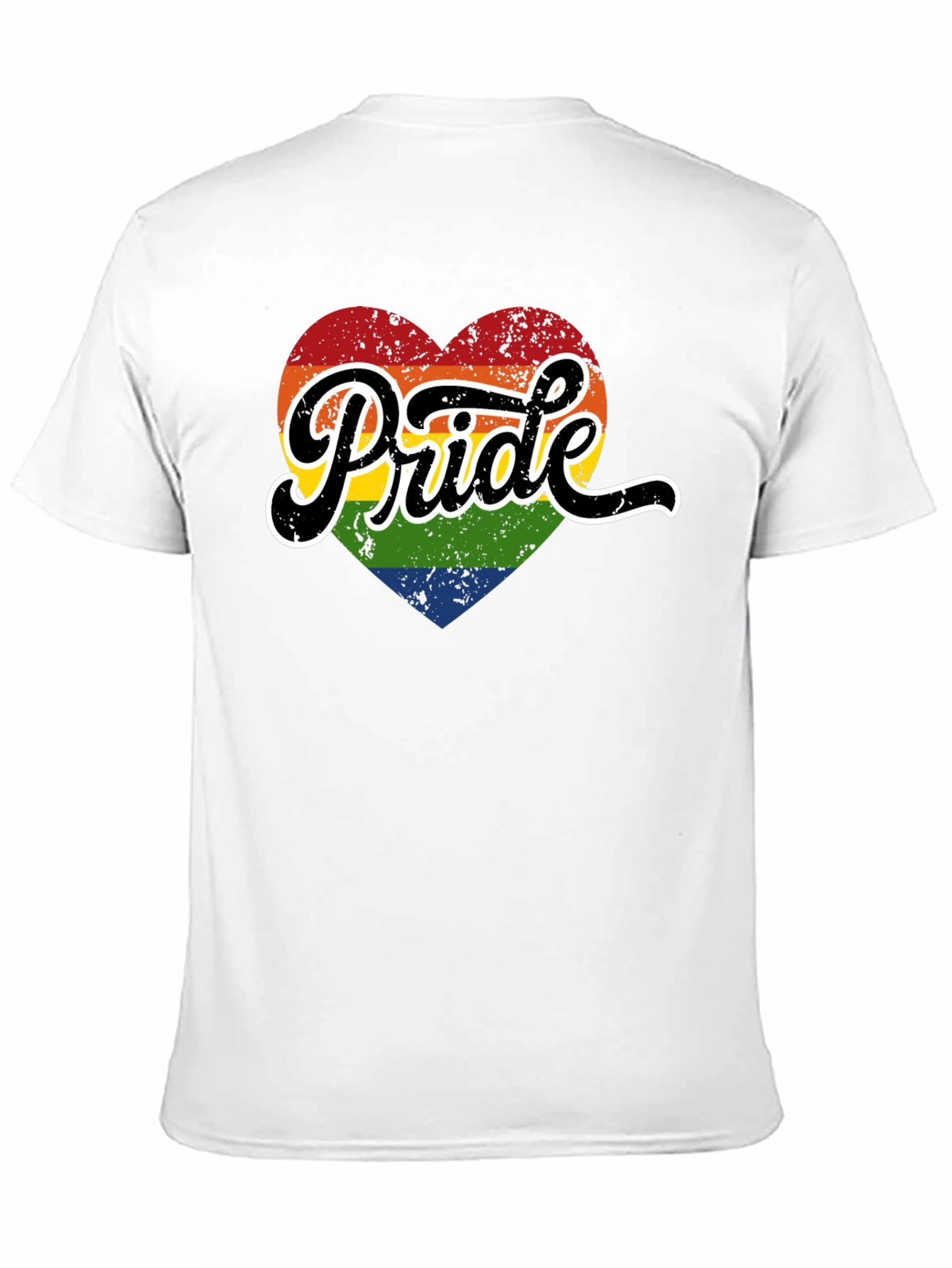 Pride Heart Graphic Tee - Black