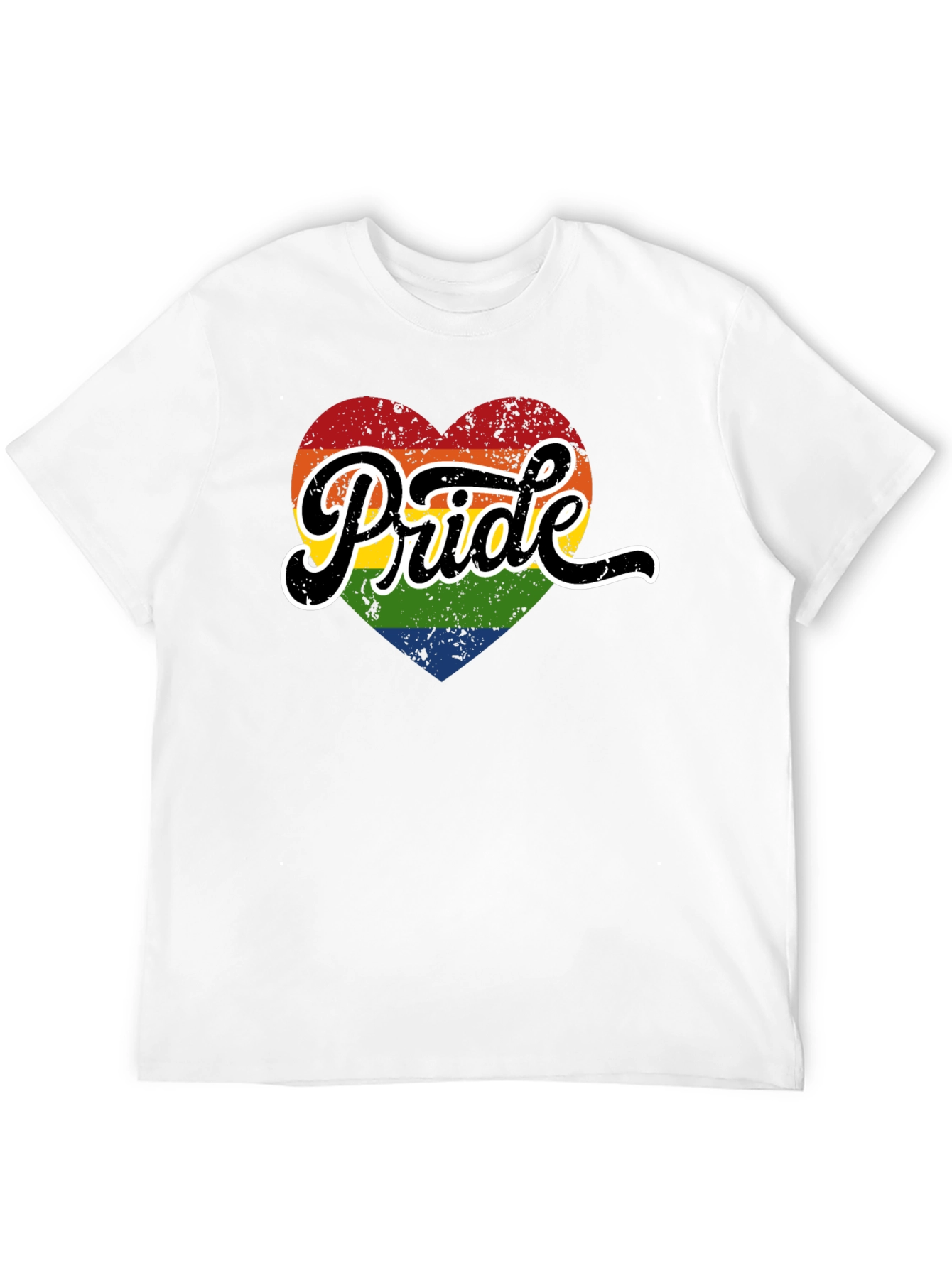 Pride Heart Graphic Tee - Black