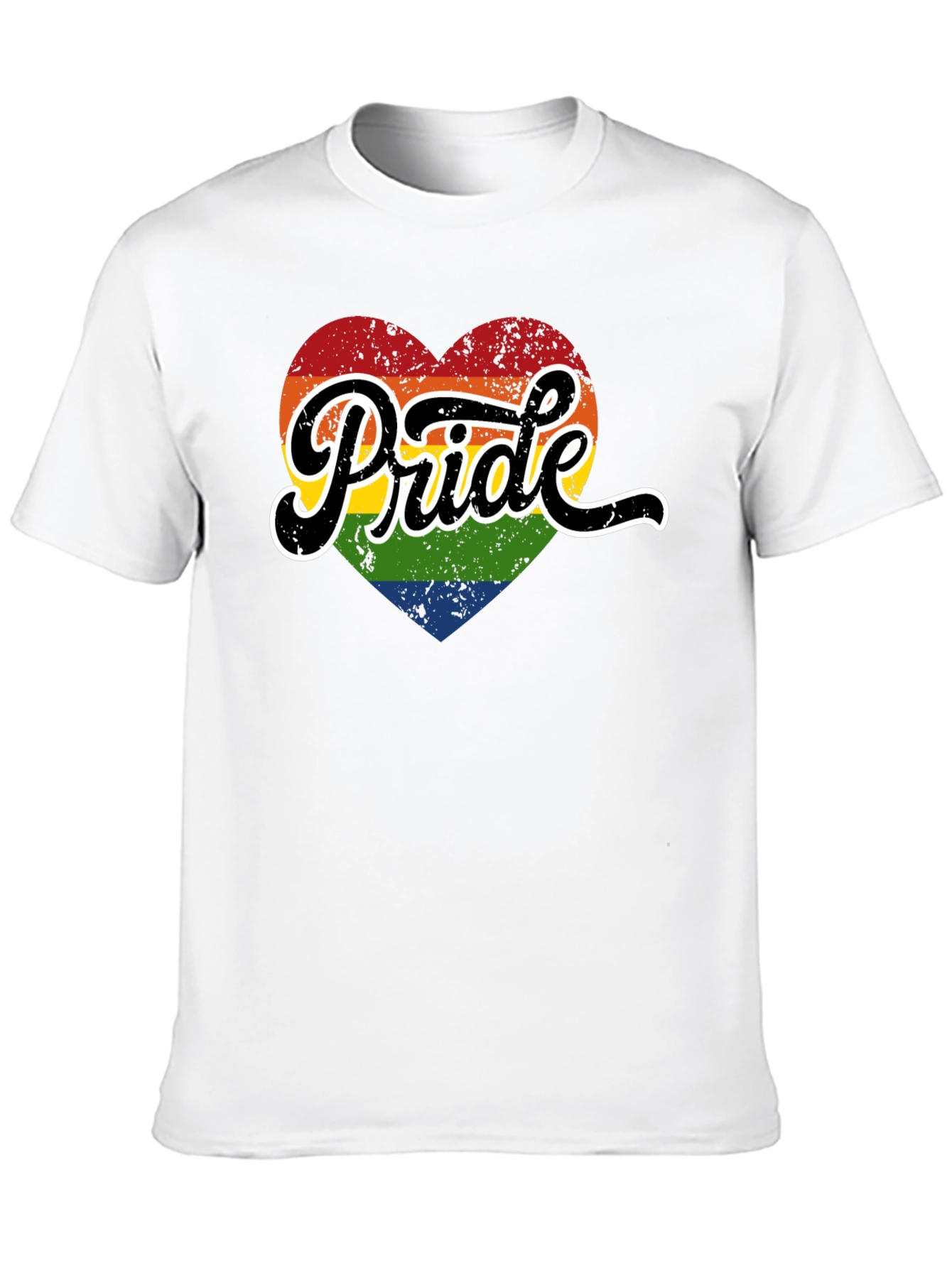 Pride Heart Graphic Tee - Black