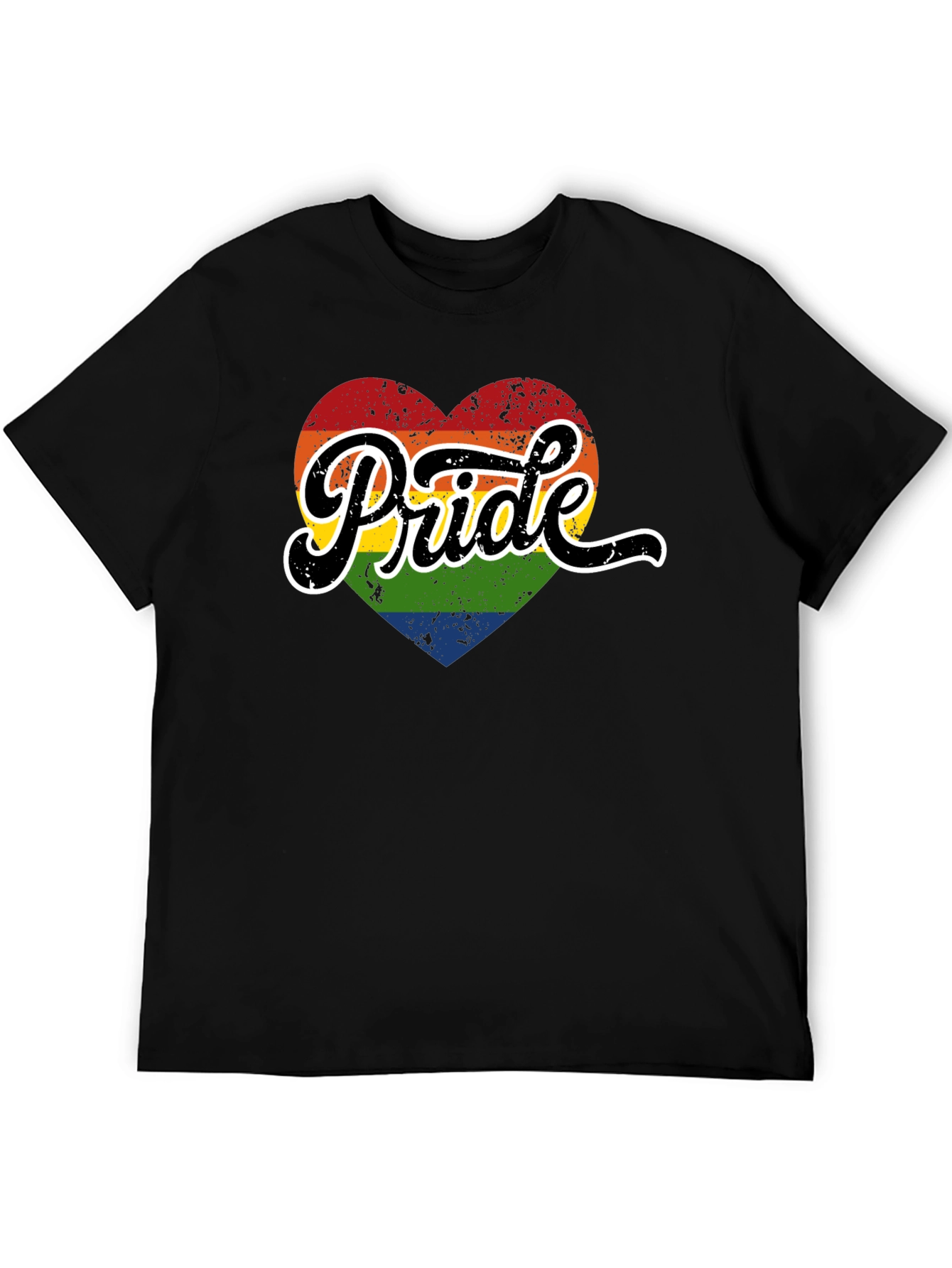 Pride Heart Graphic Tee - Black