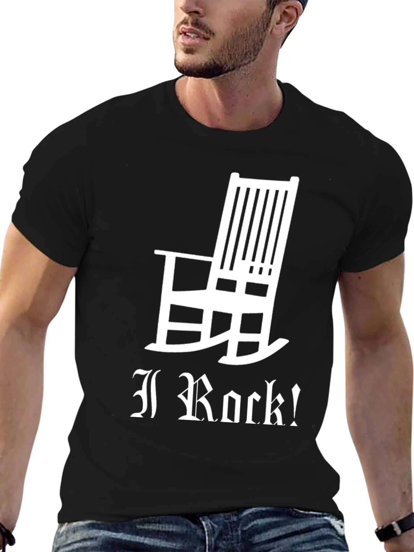 I Rock! Rocking Chair Black T-Shirt