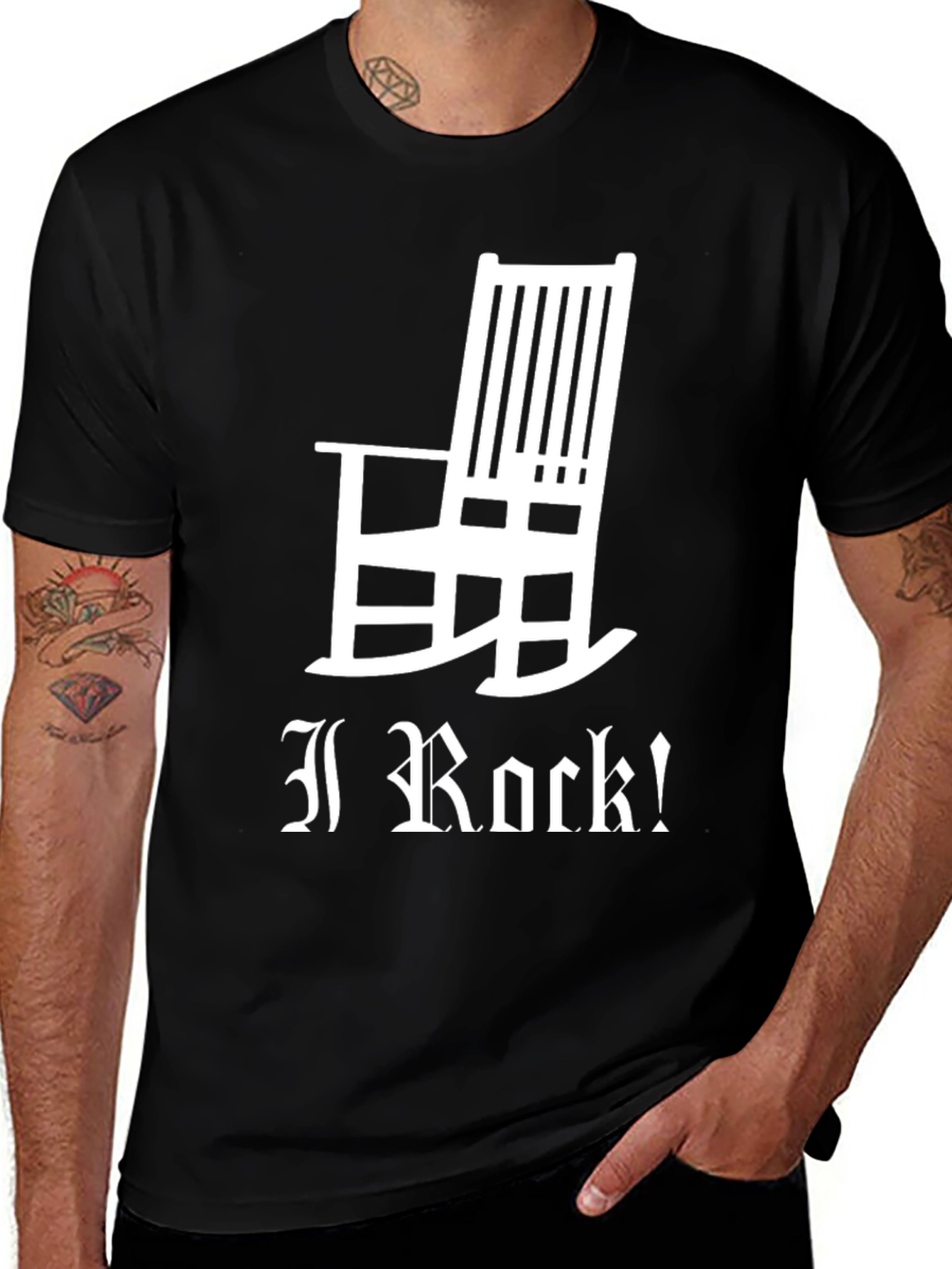 I Rock! Rocking Chair Black T-Shirt