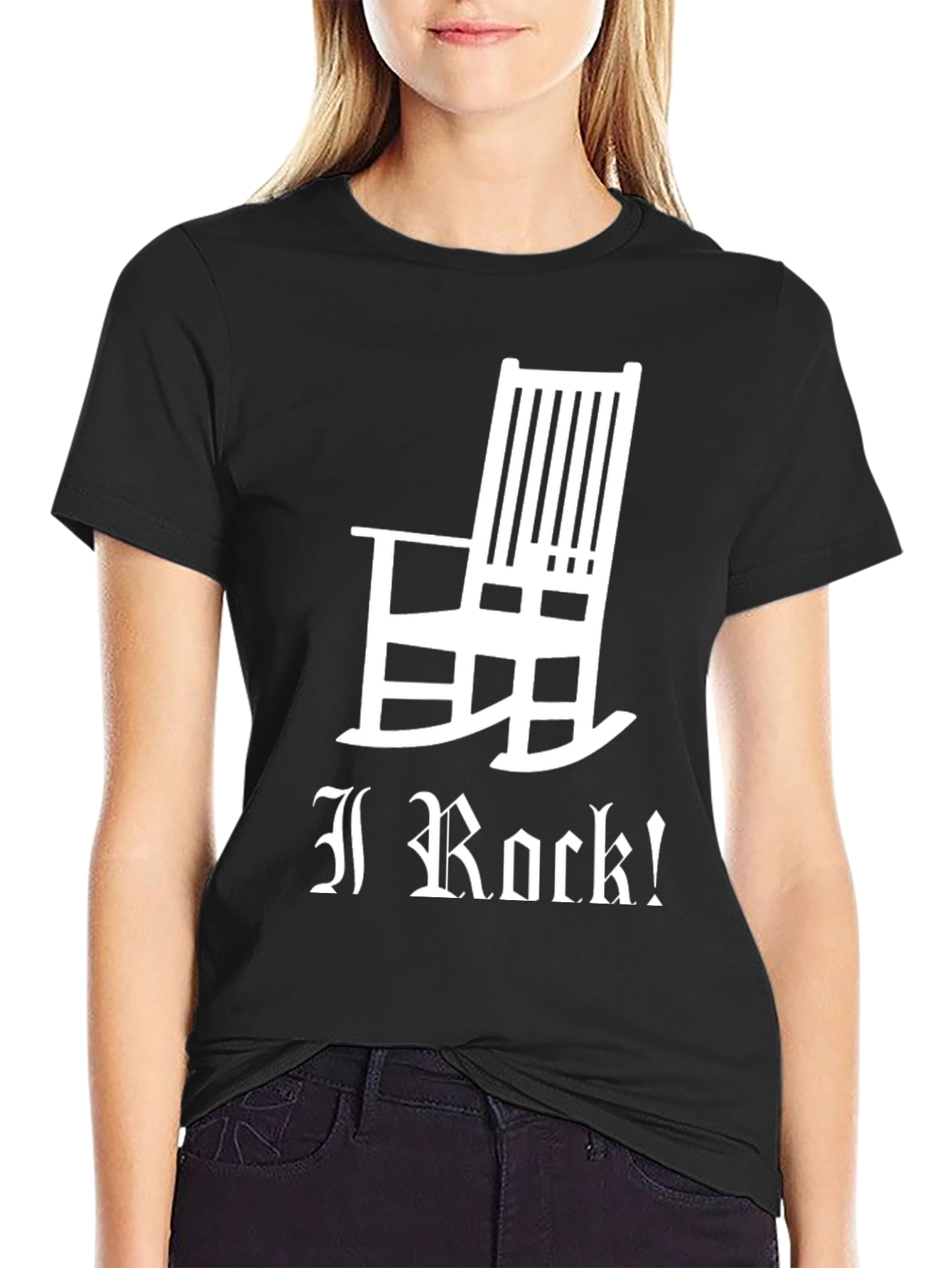 I Rock! Rocking Chair Black T-Shirt