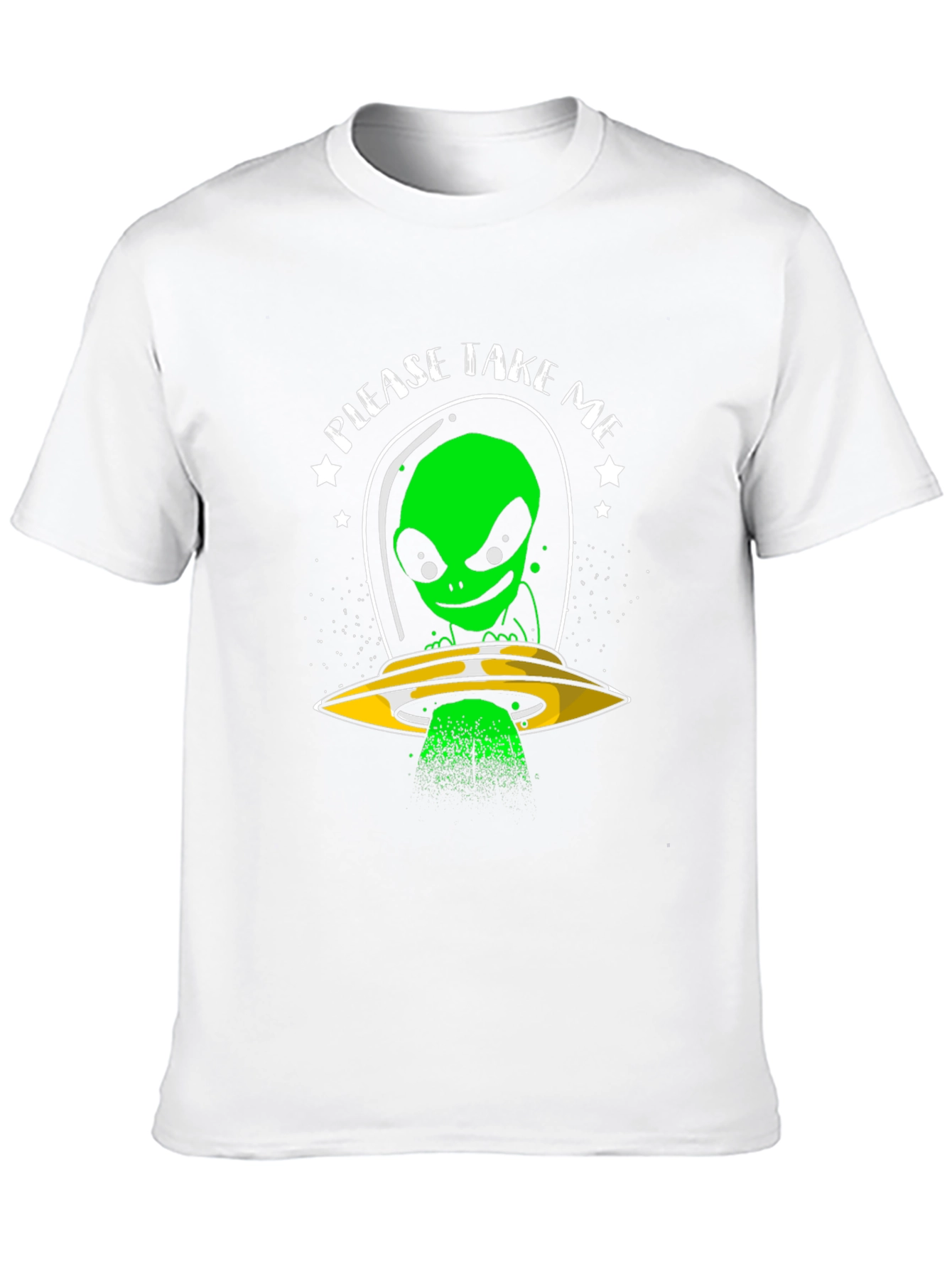 Please Take Me Alien T-Shirt - Sci-Fi Graphic Tee
