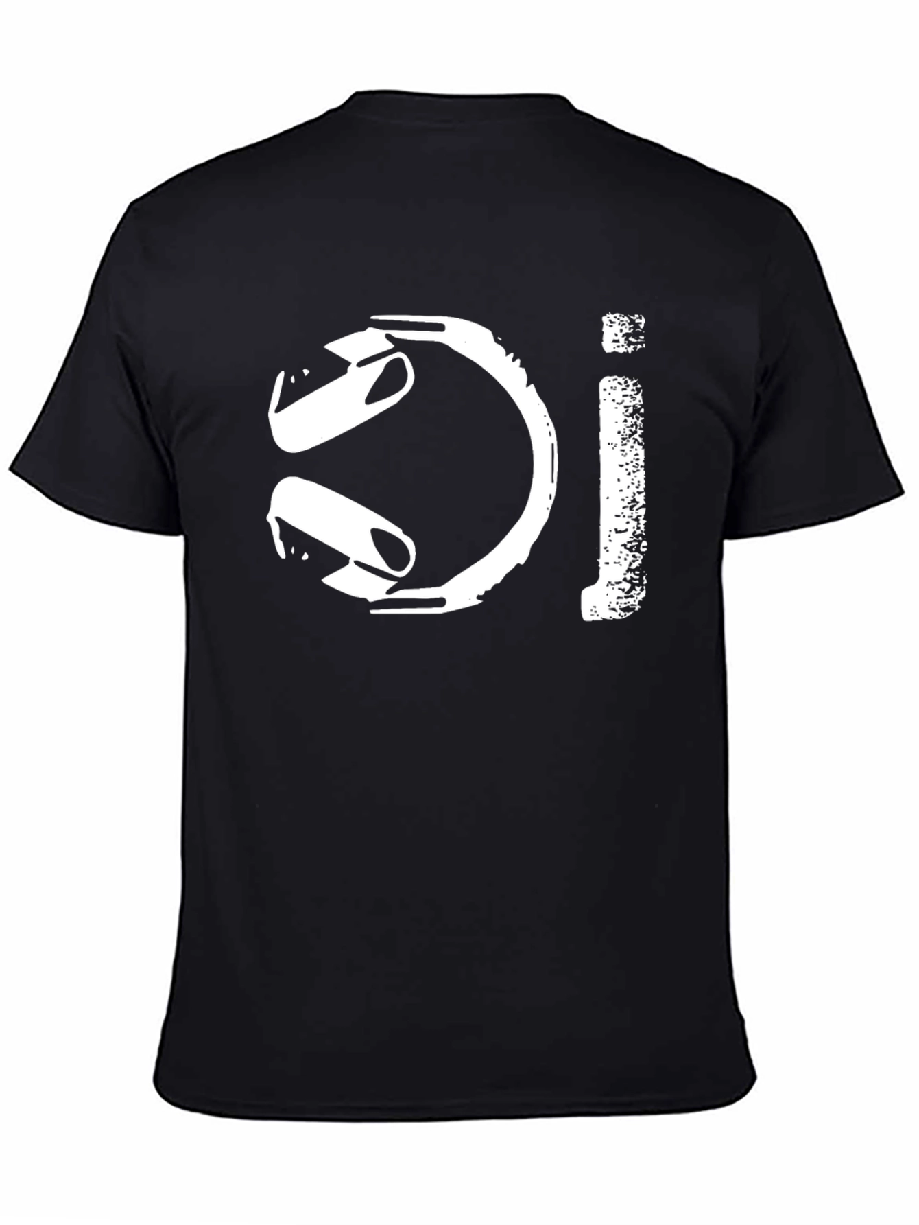 Black T-Shirt with Unique Graphic Design