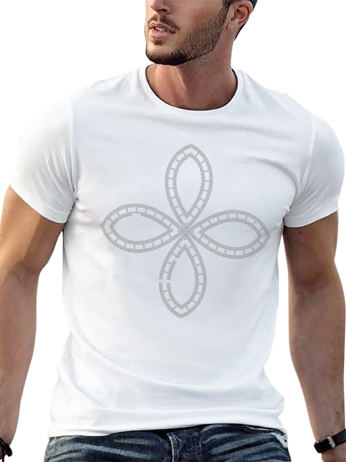 Black Floral Graphic Tee - Modern Casual Style