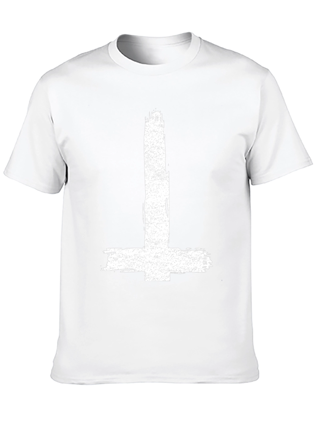 Inverted Cross Graphic Tee - Black Cotton T-Shirt