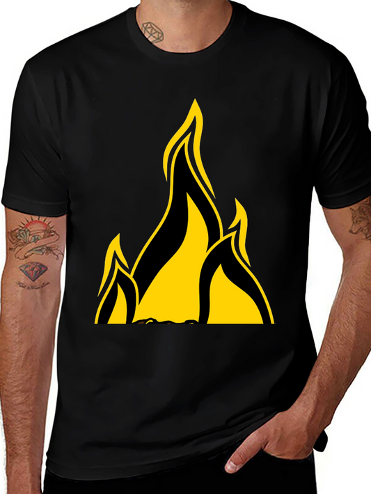 Flame Graphic Black T-Shirt