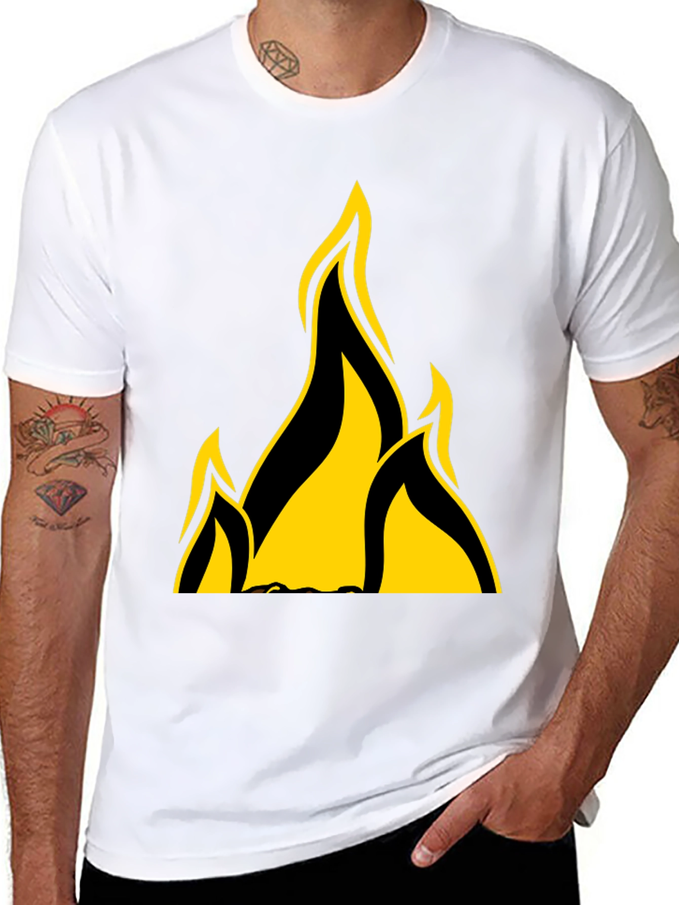 Flame Graphic Black T-Shirt