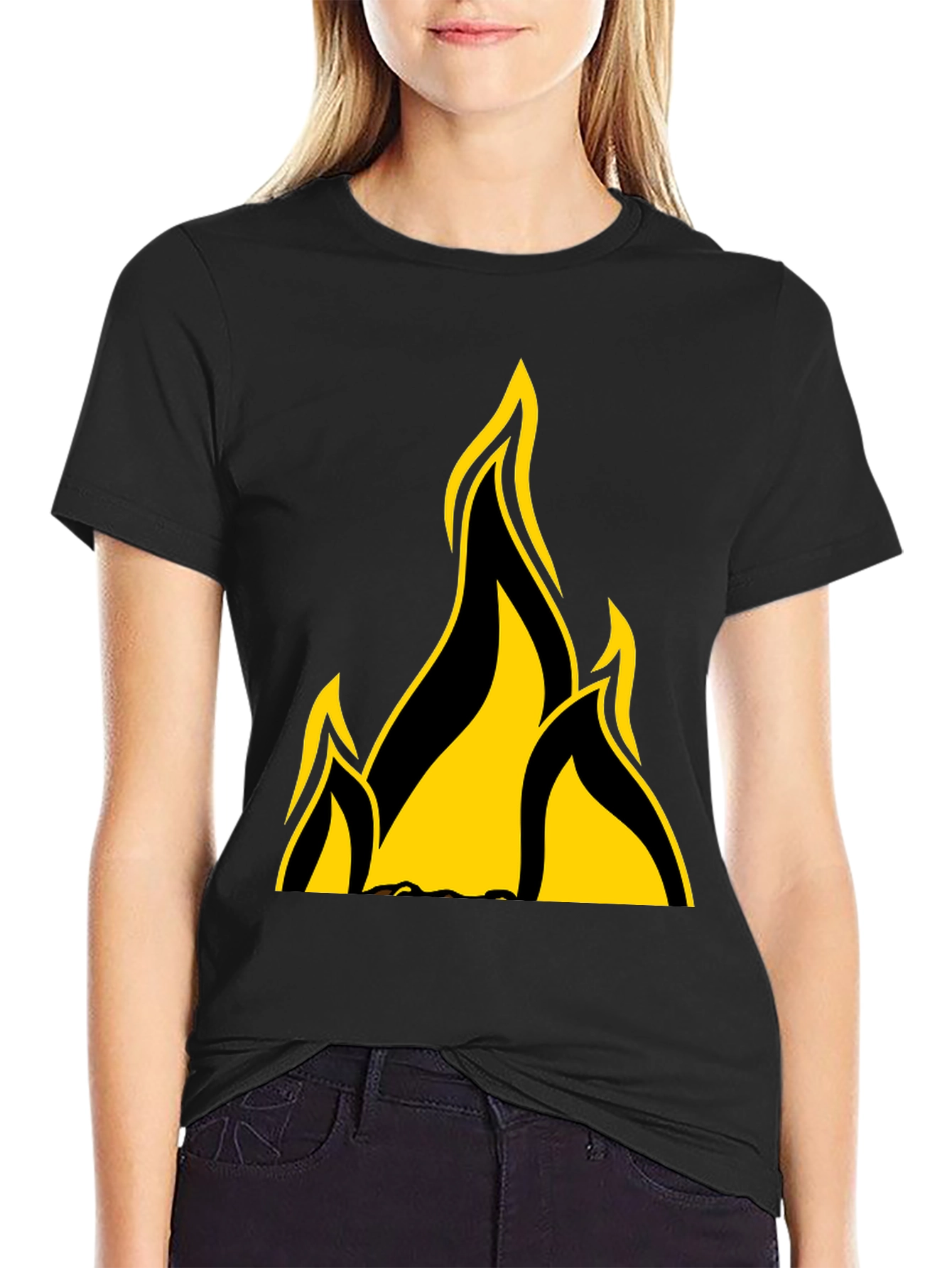 Flame Graphic Black T-Shirt