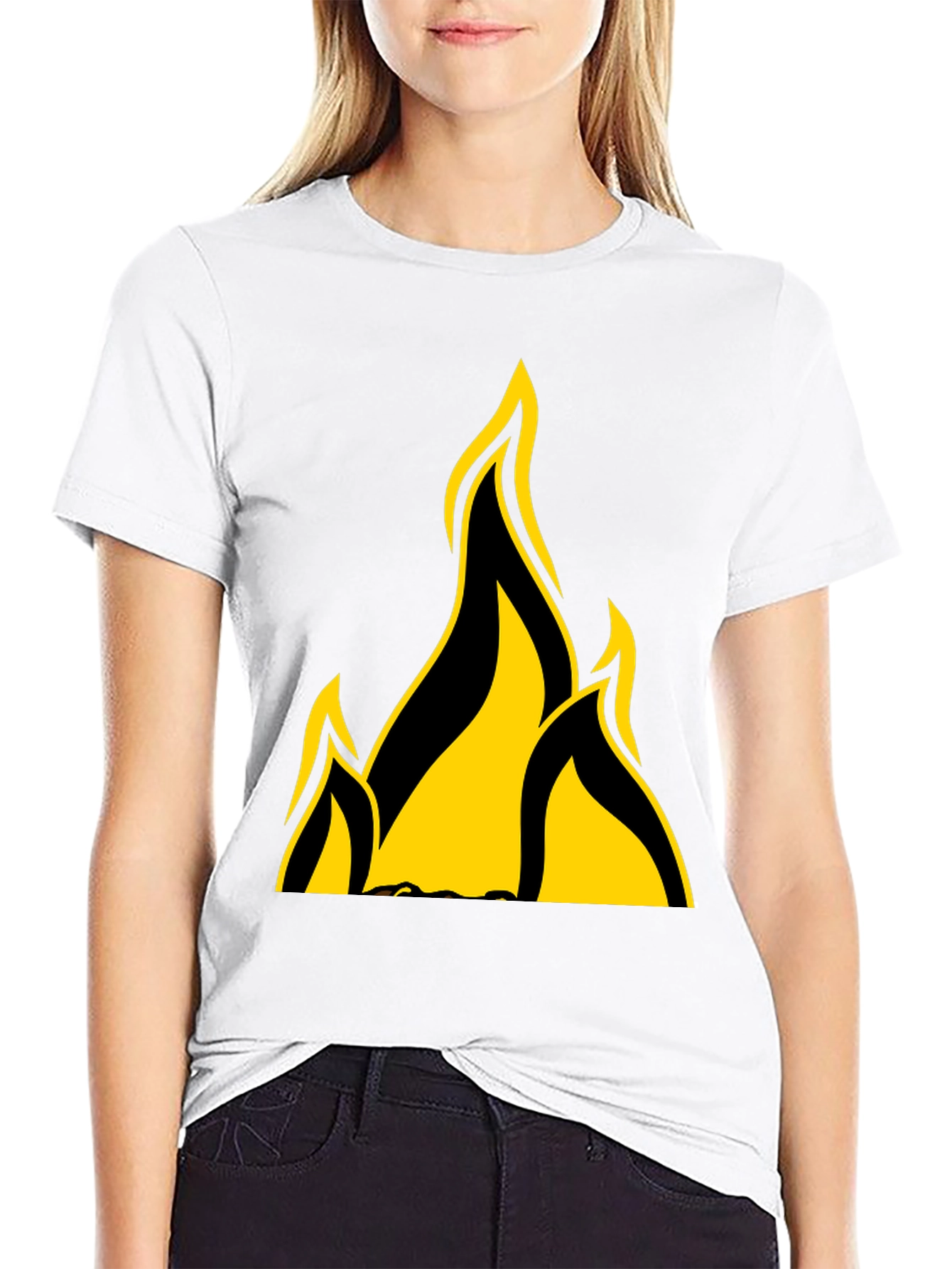 Flame Graphic Black T-Shirt