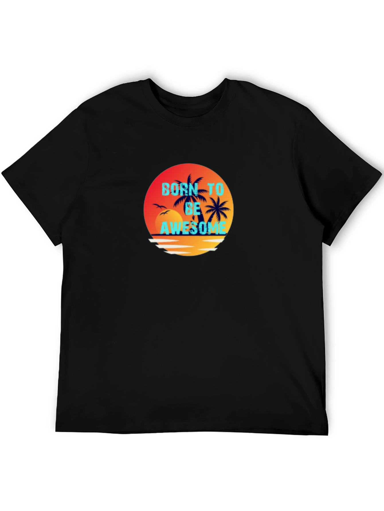 Born To Be Awesome Graphic Tee - Black