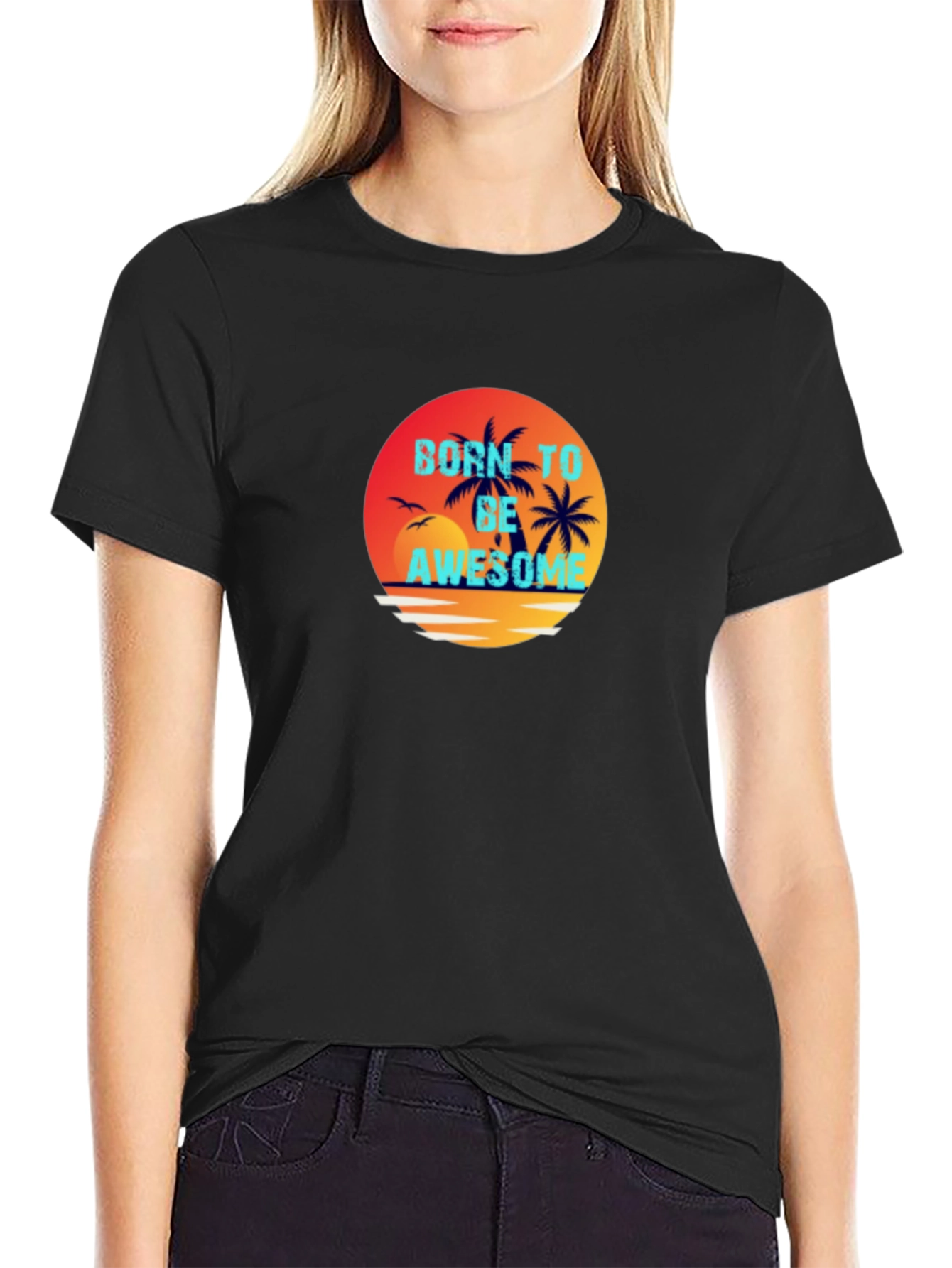 Born To Be Awesome Graphic Tee - Black