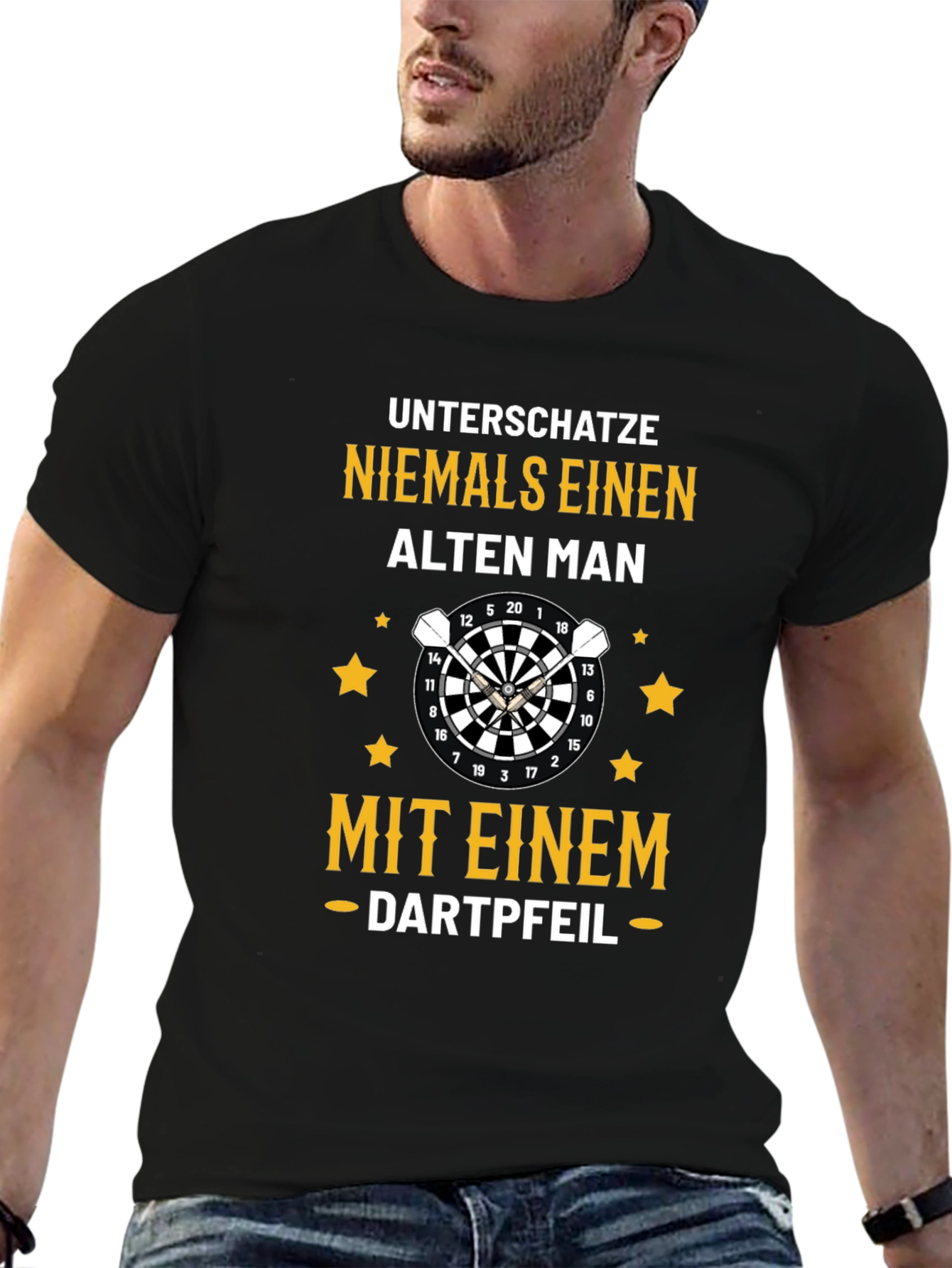 Funny Dart Player T-Shirt for Men