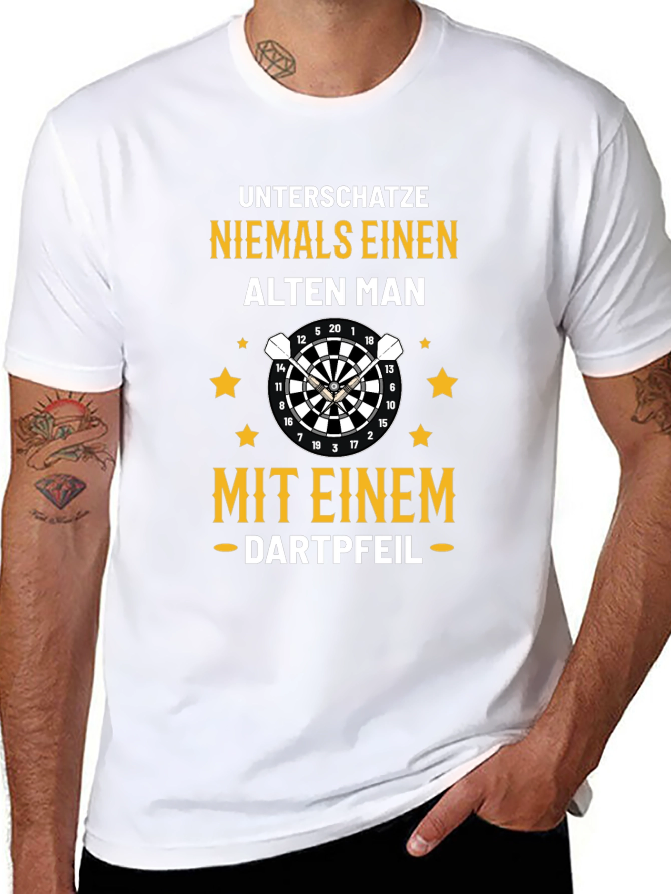 Funny Dart Player T-Shirt for Men