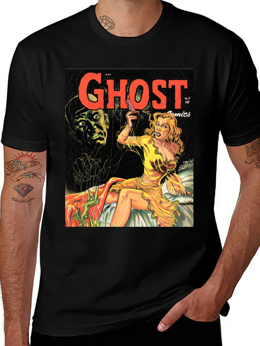 Ghost Comic Book Cover T-Shirt - Vintage Horror Tee