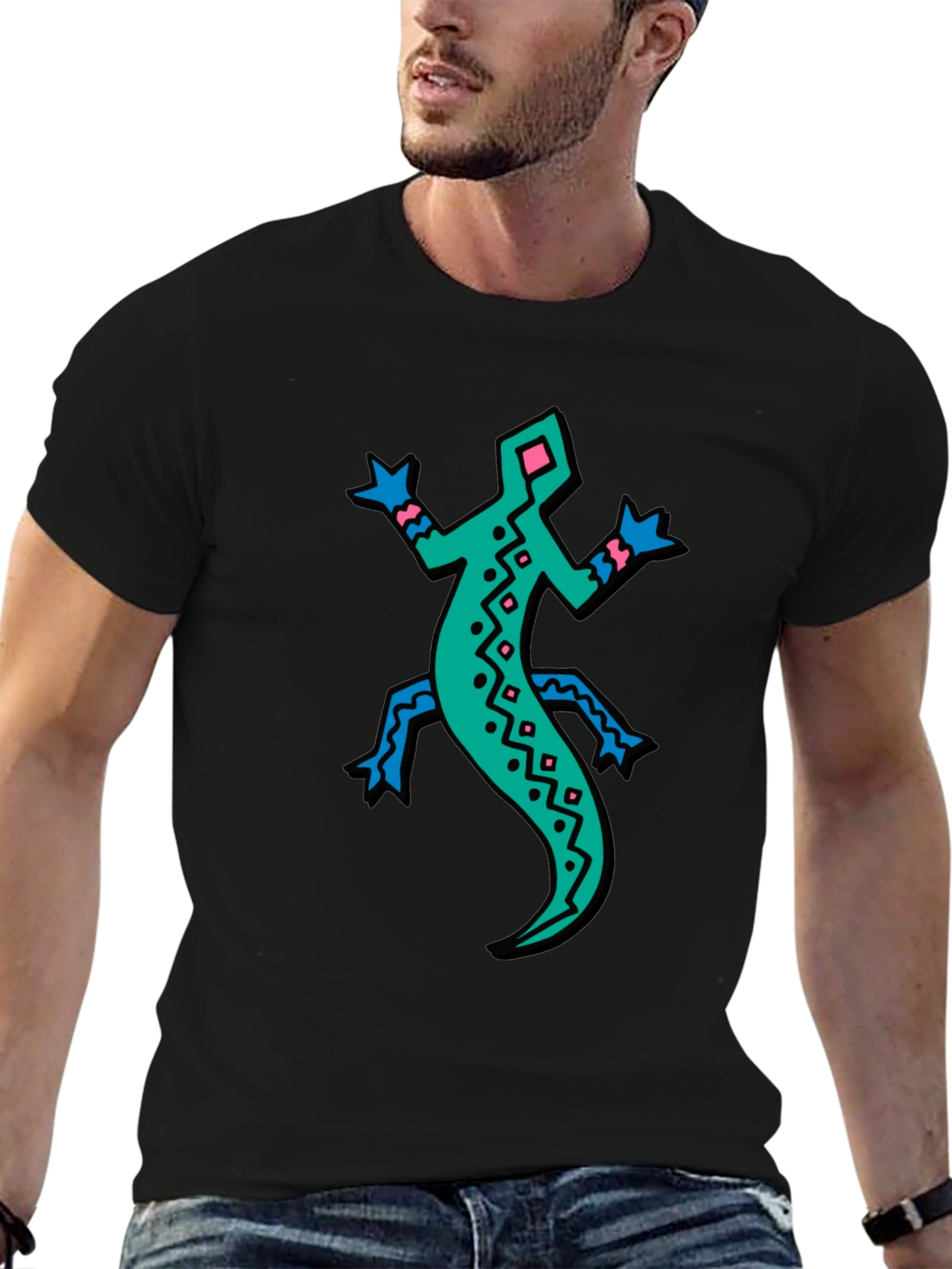 Retro Lizard Graphic Tee - Bold & Unique!