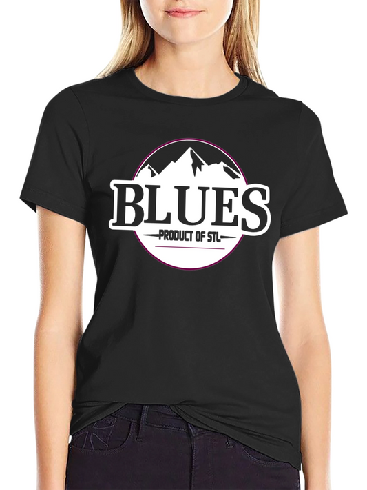 Blues Product of STL Black T-Shirt