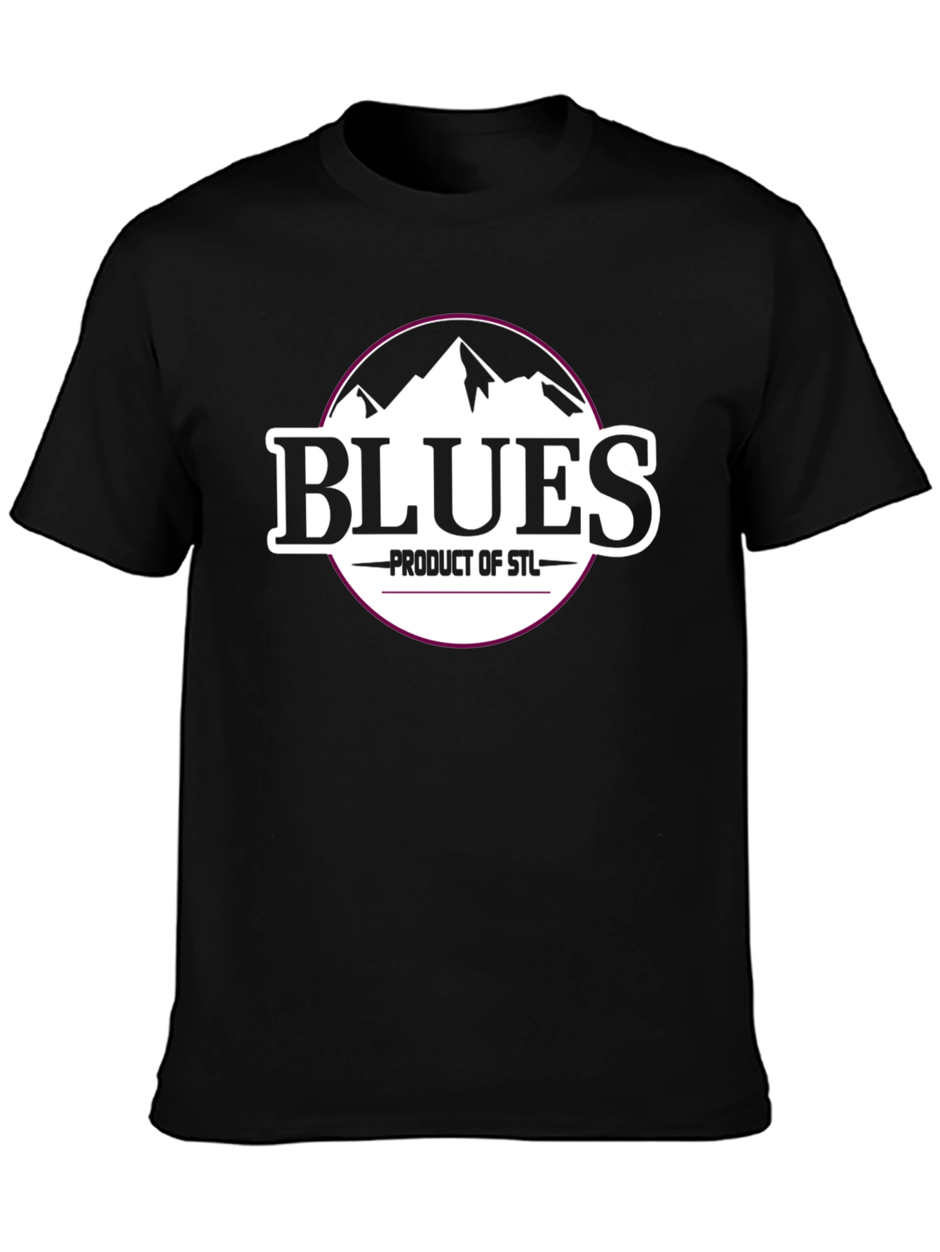 Blues Product of STL Black T-Shirt