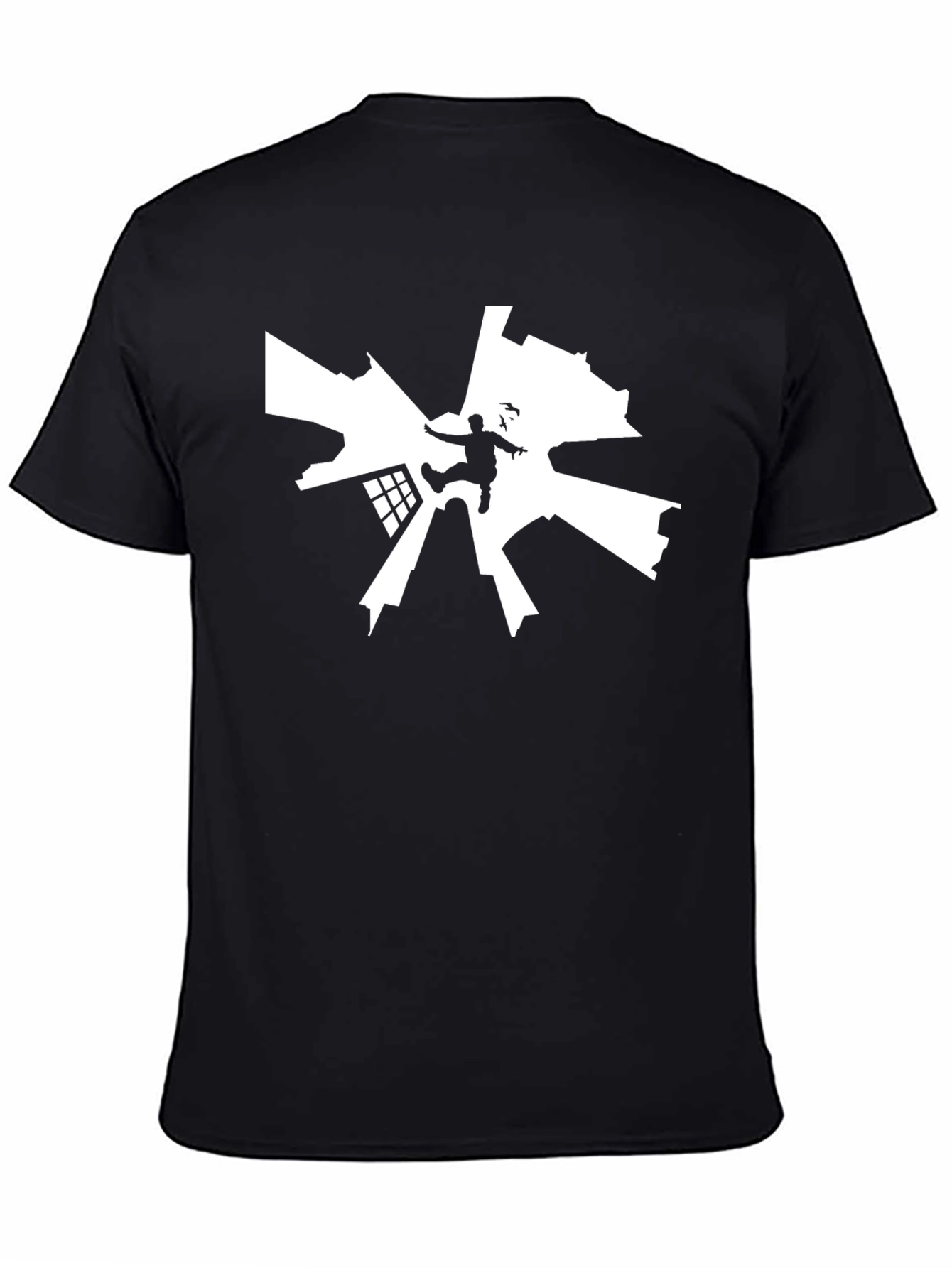 Urban Stunt Black Tee - Thrill Seeker Design