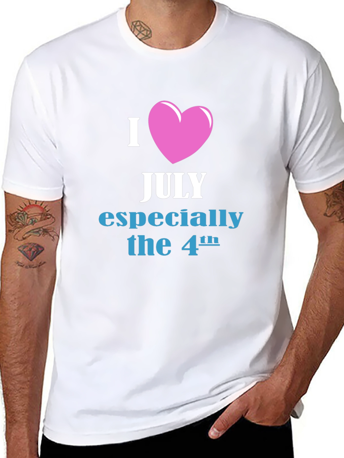 I Heart July 4th Graphic T-Shirt