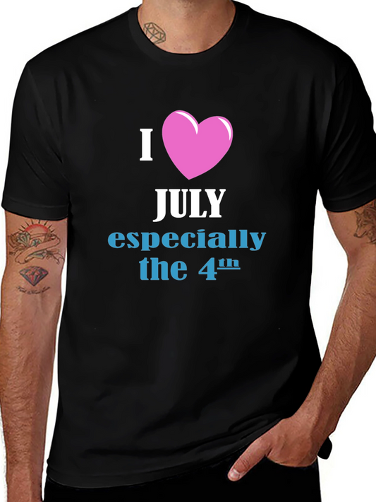 I Heart July 4th Graphic T-Shirt