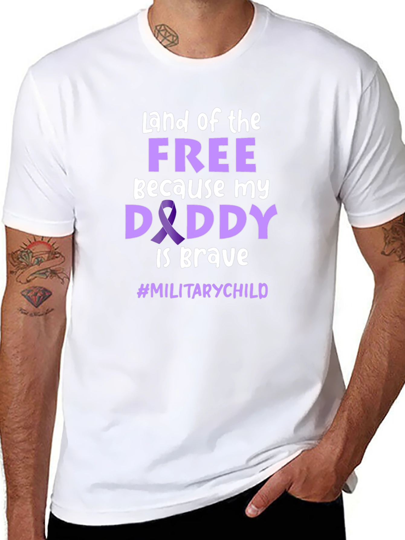 Military Child Daddy Brave T-Shirt