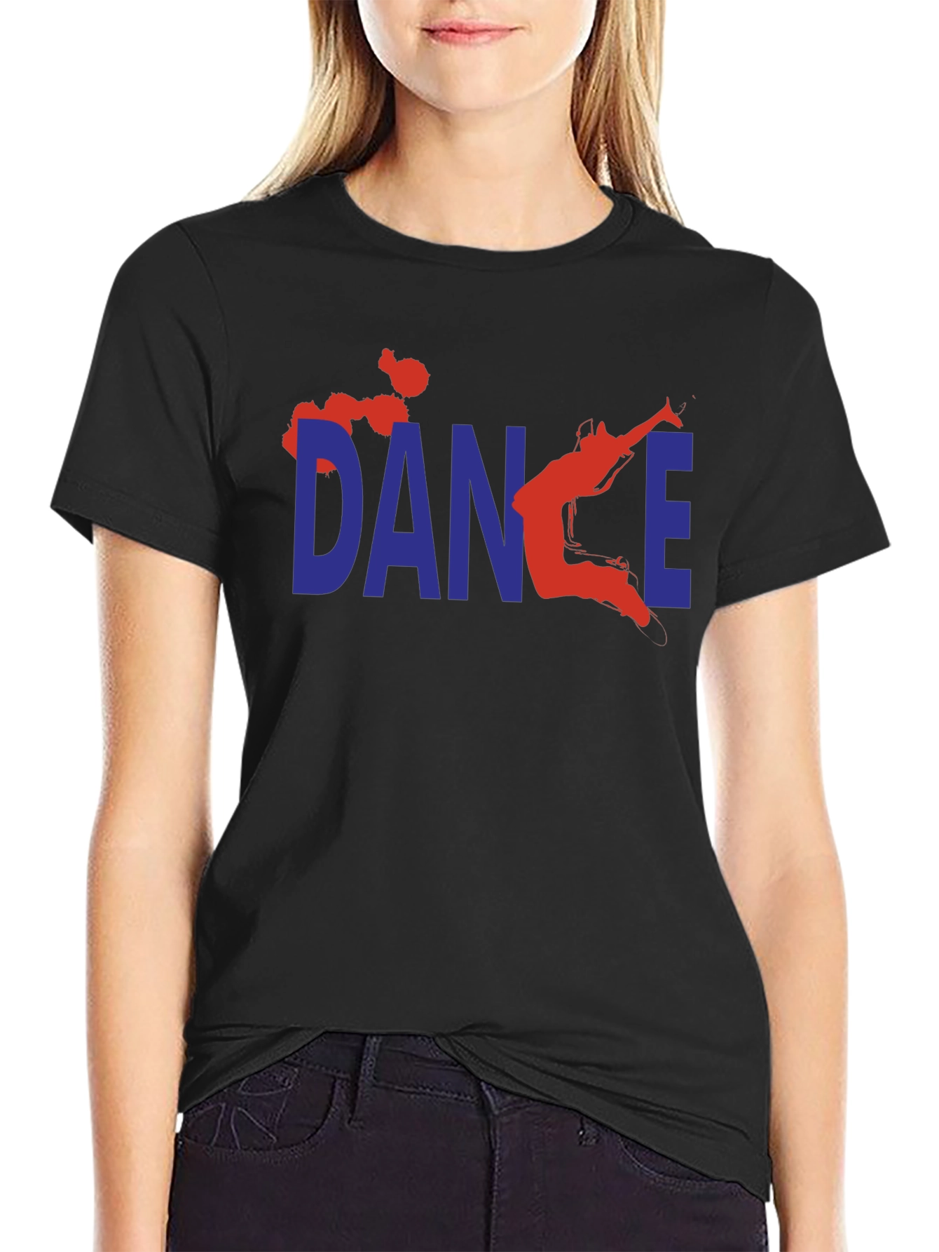Dance Graphic T-Shirt - Black Cotton Tee