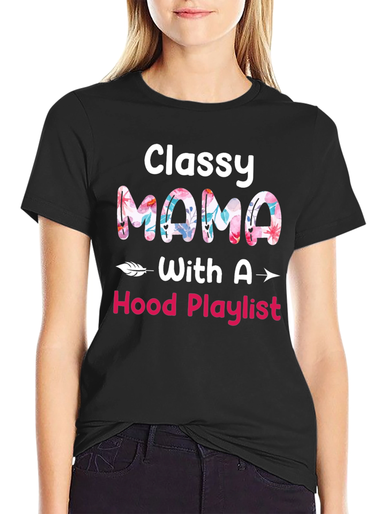 Classy Mama Hood Playlist Graphic Tee
