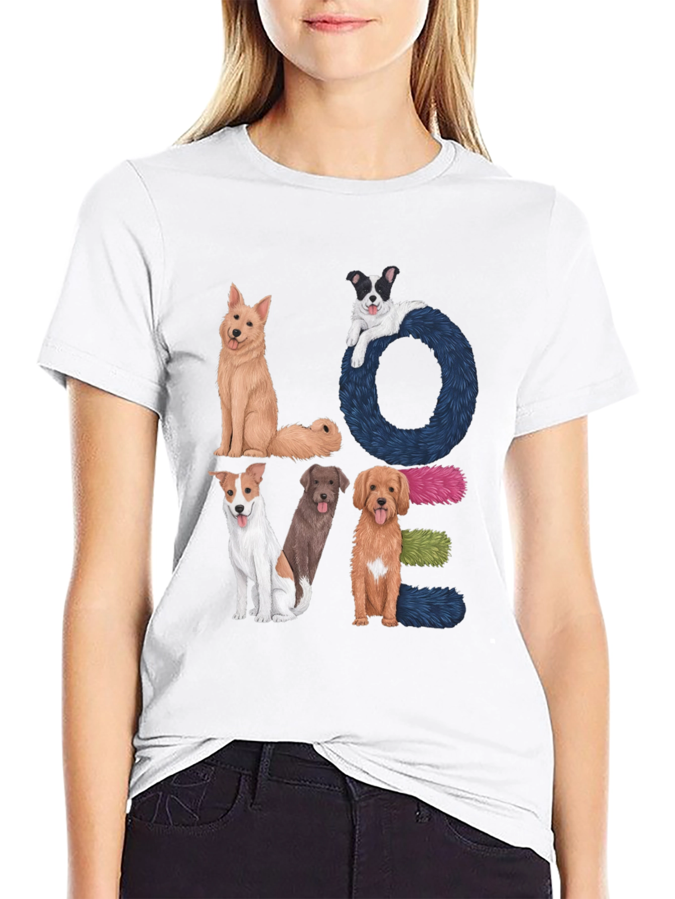 Dog LOVE Graphic Tee - Pet Lover Shirt