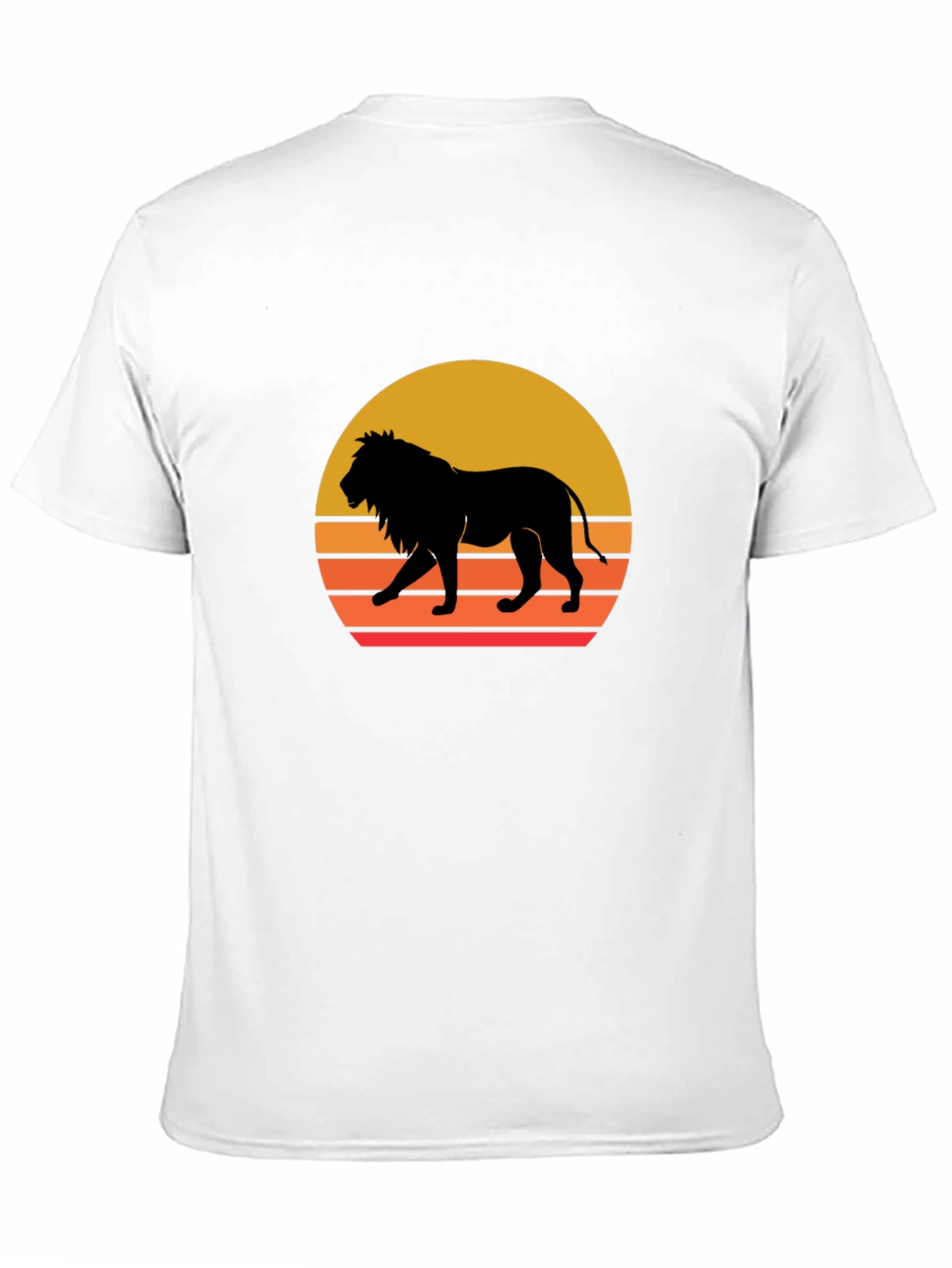 Lion Sunset Graphic Tee - Black T-Shirt