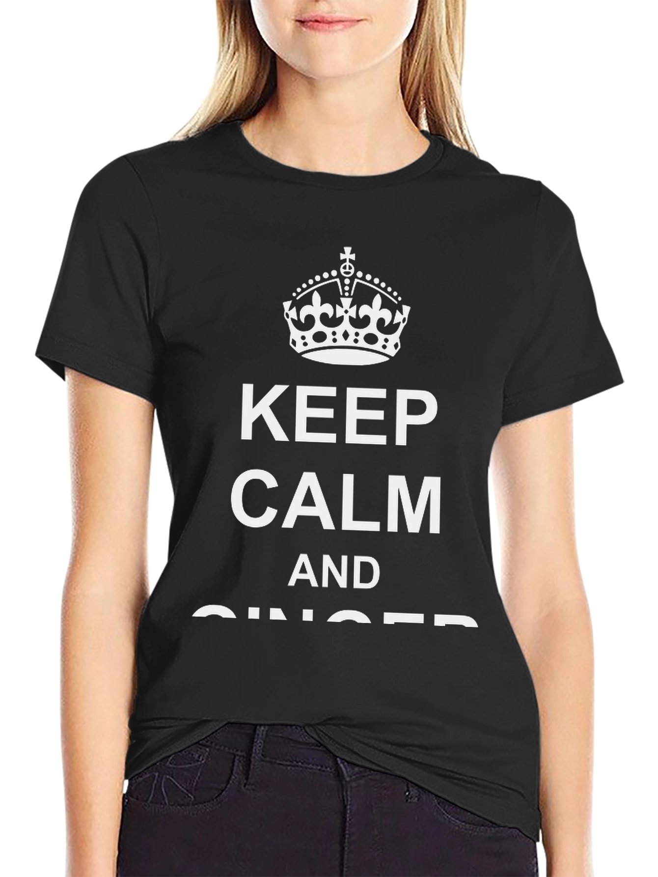 Keep Calm and [Text] Graphic T-Shirt