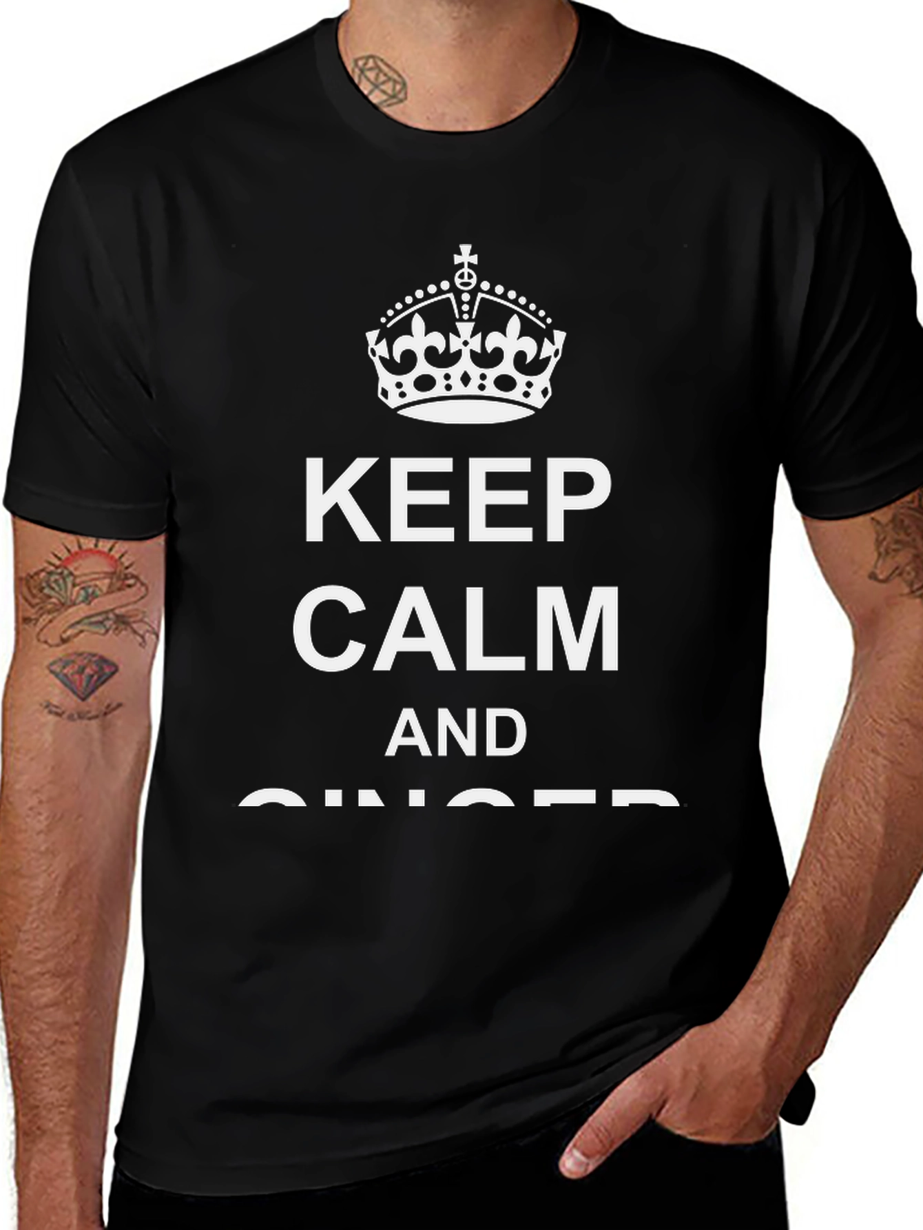 Keep Calm and [Text] Graphic T-Shirt