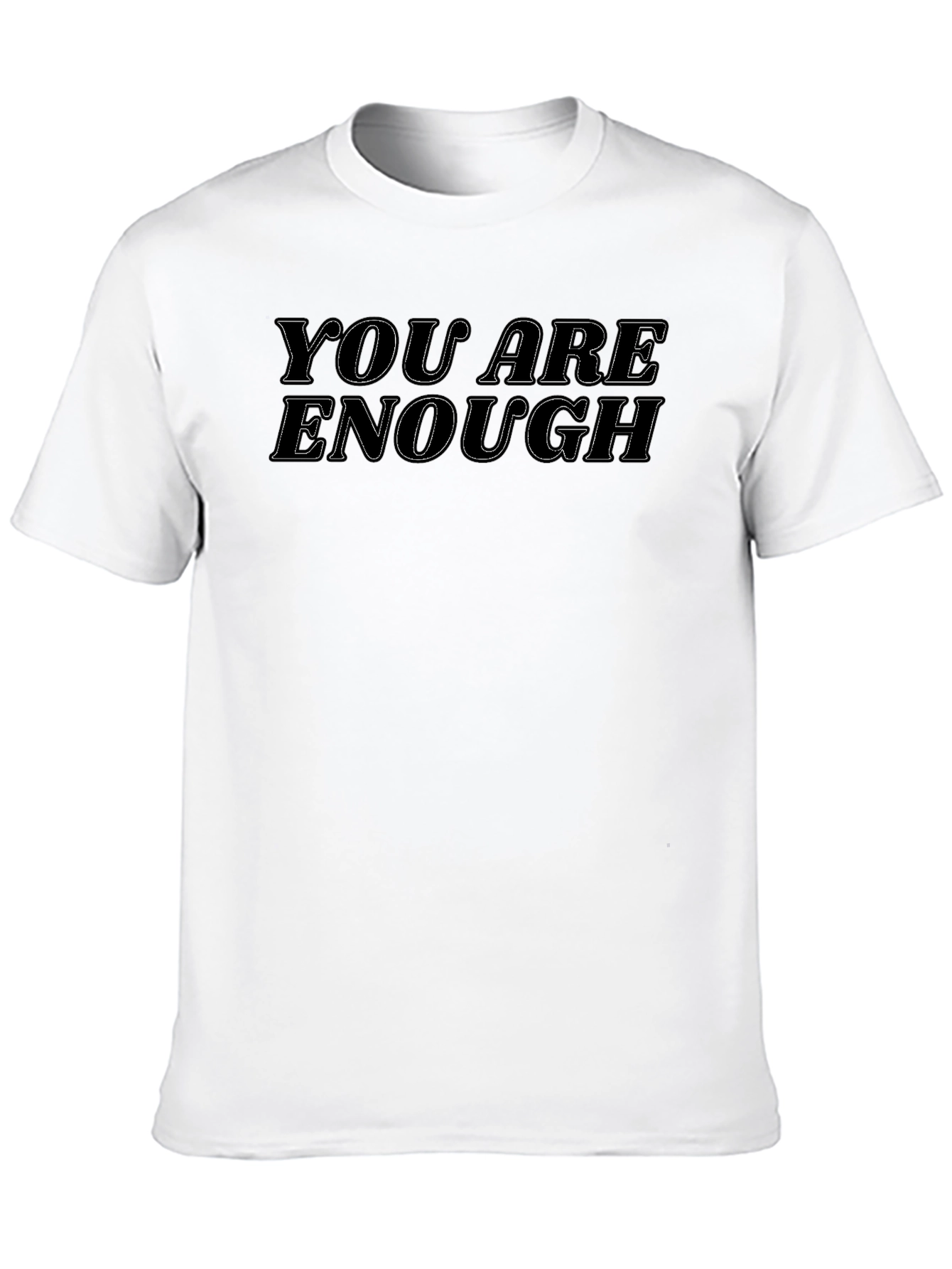 You Are Enough Graphic Tee - Black Cotton T-Shirt