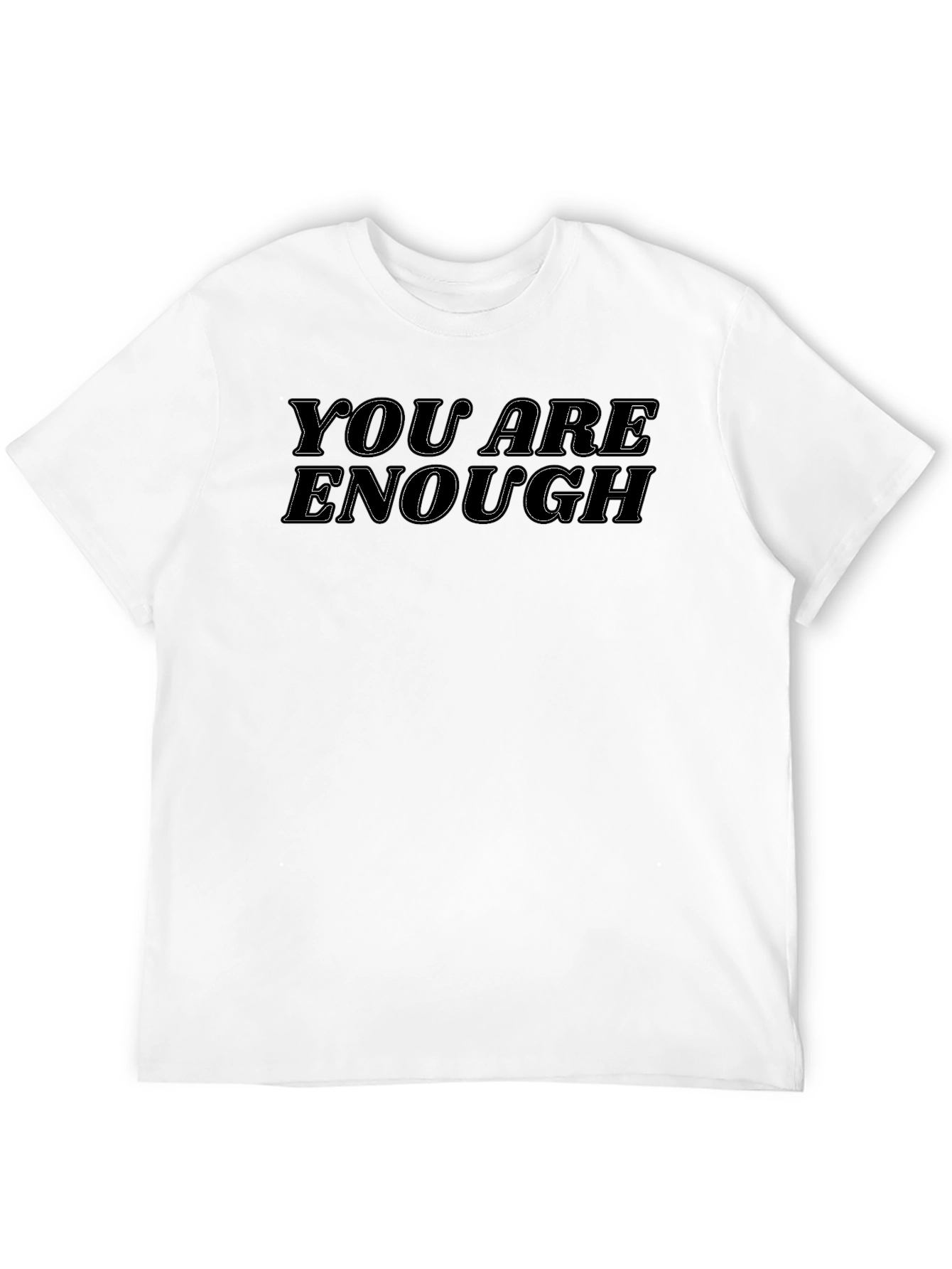 You Are Enough Graphic Tee - Black Cotton T-Shirt