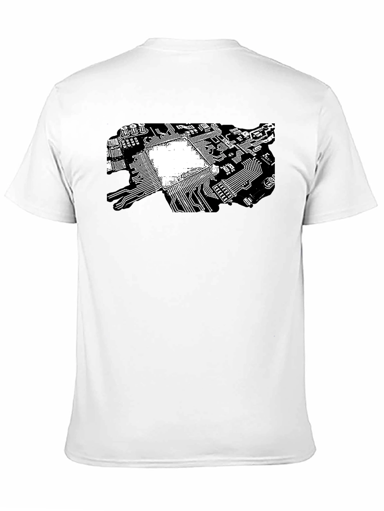 Tech Circuit Board Graphic Tee - Black