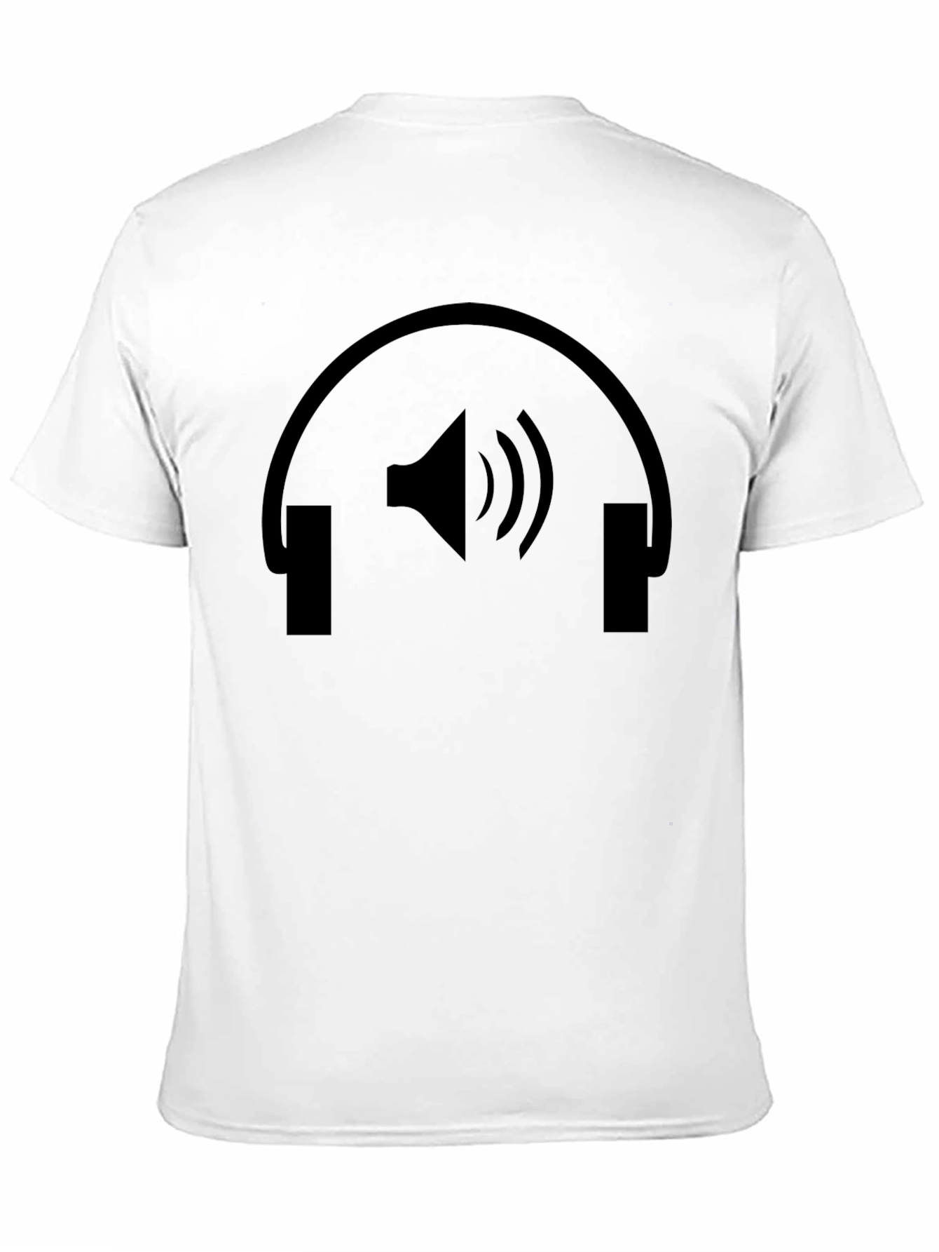 Headphone Speaker Graphic Black T-Shirt
