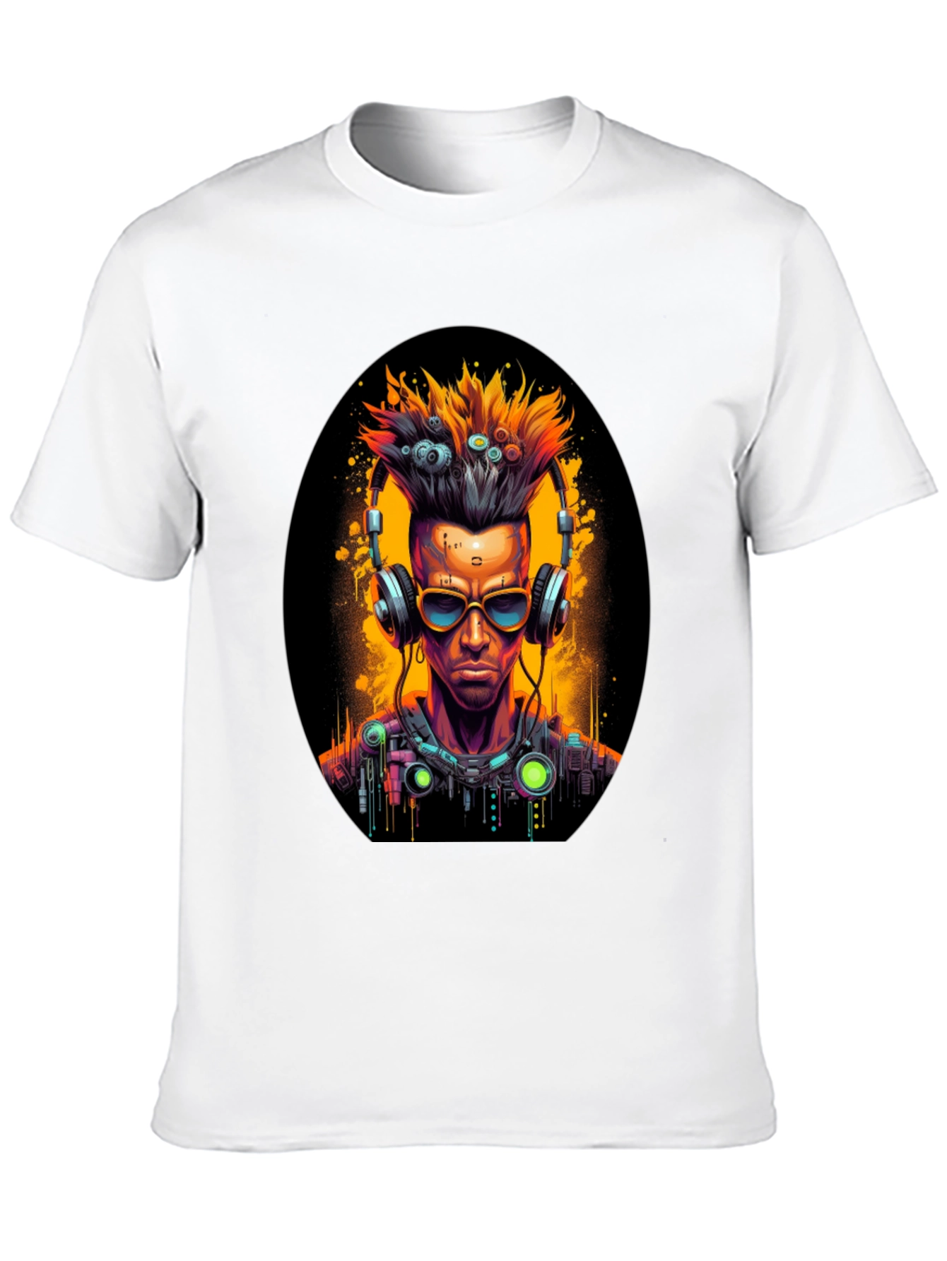 Cyberpunk DJ Black T-Shirt