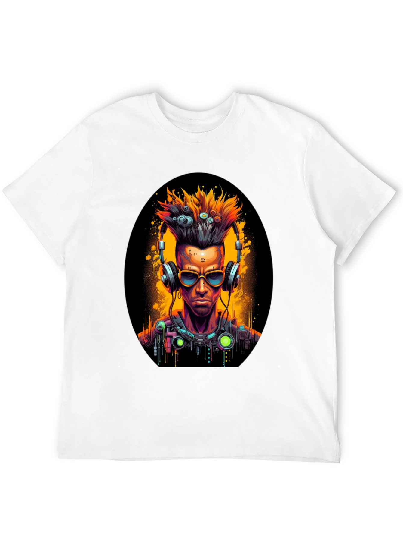 Cyberpunk DJ Black T-Shirt