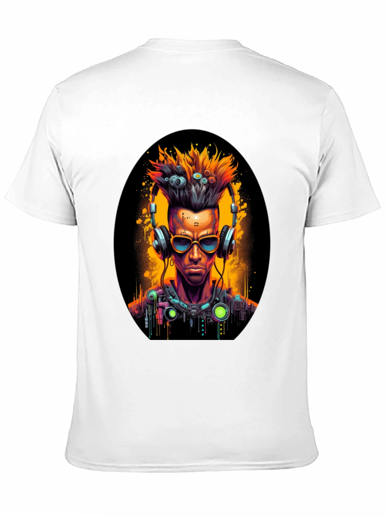 Cyberpunk DJ Black T-Shirt