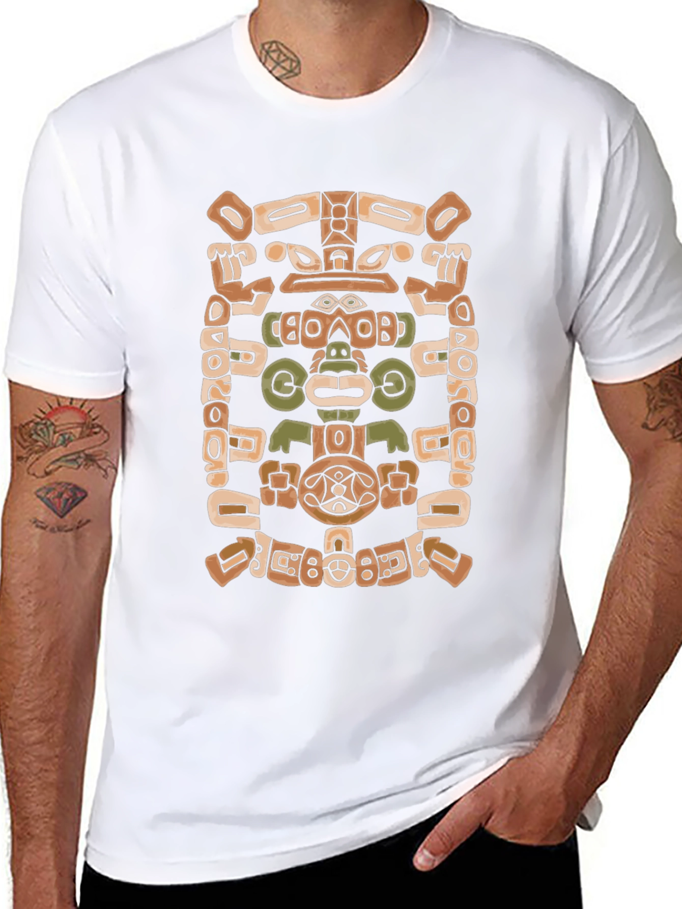 Aztec Glyph Black T-Shirt