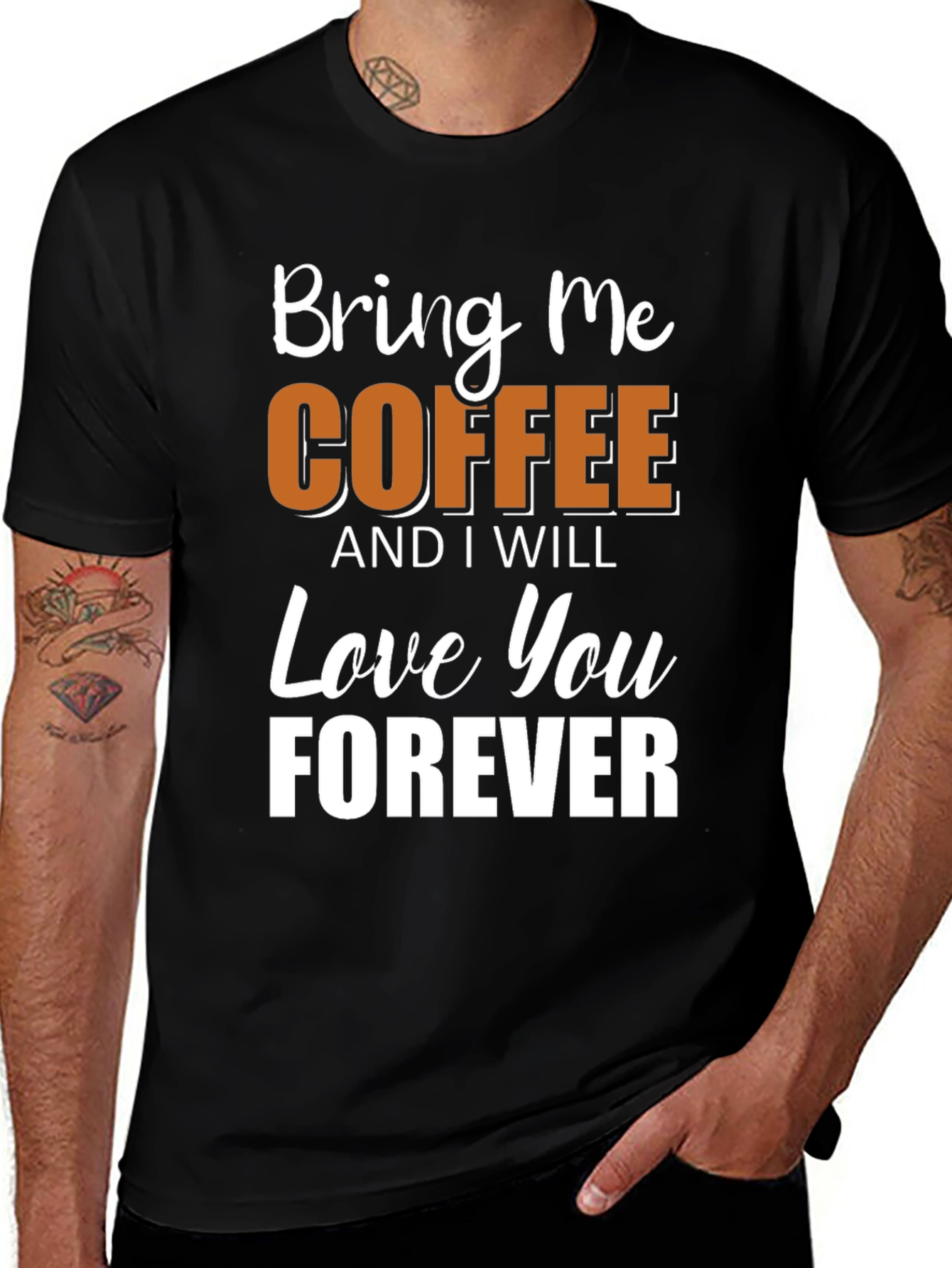 Bring Me Coffee T-Shirt - Soft Cotton Blend