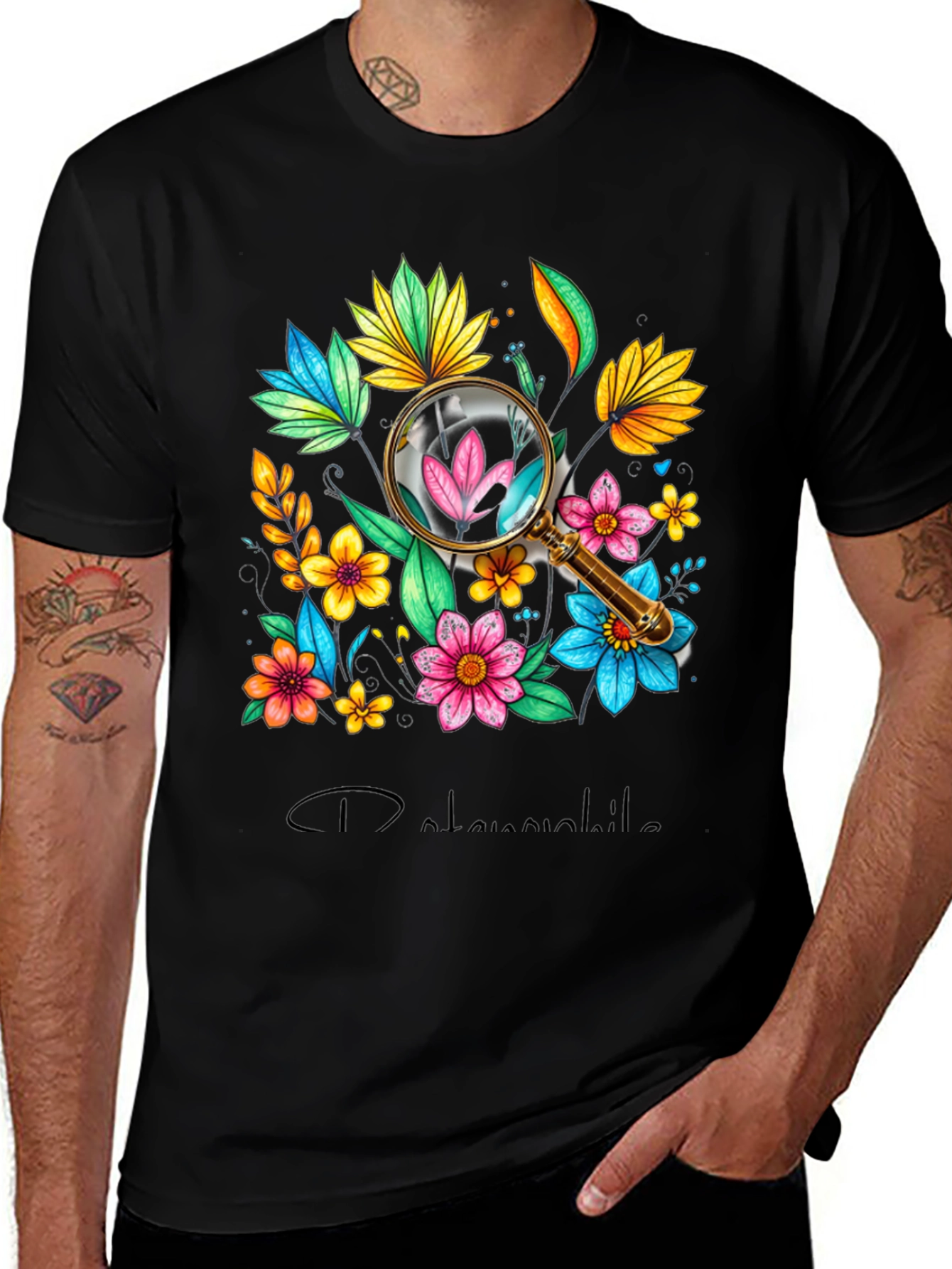 Botanical Magnifying Glass Graphic Tee
