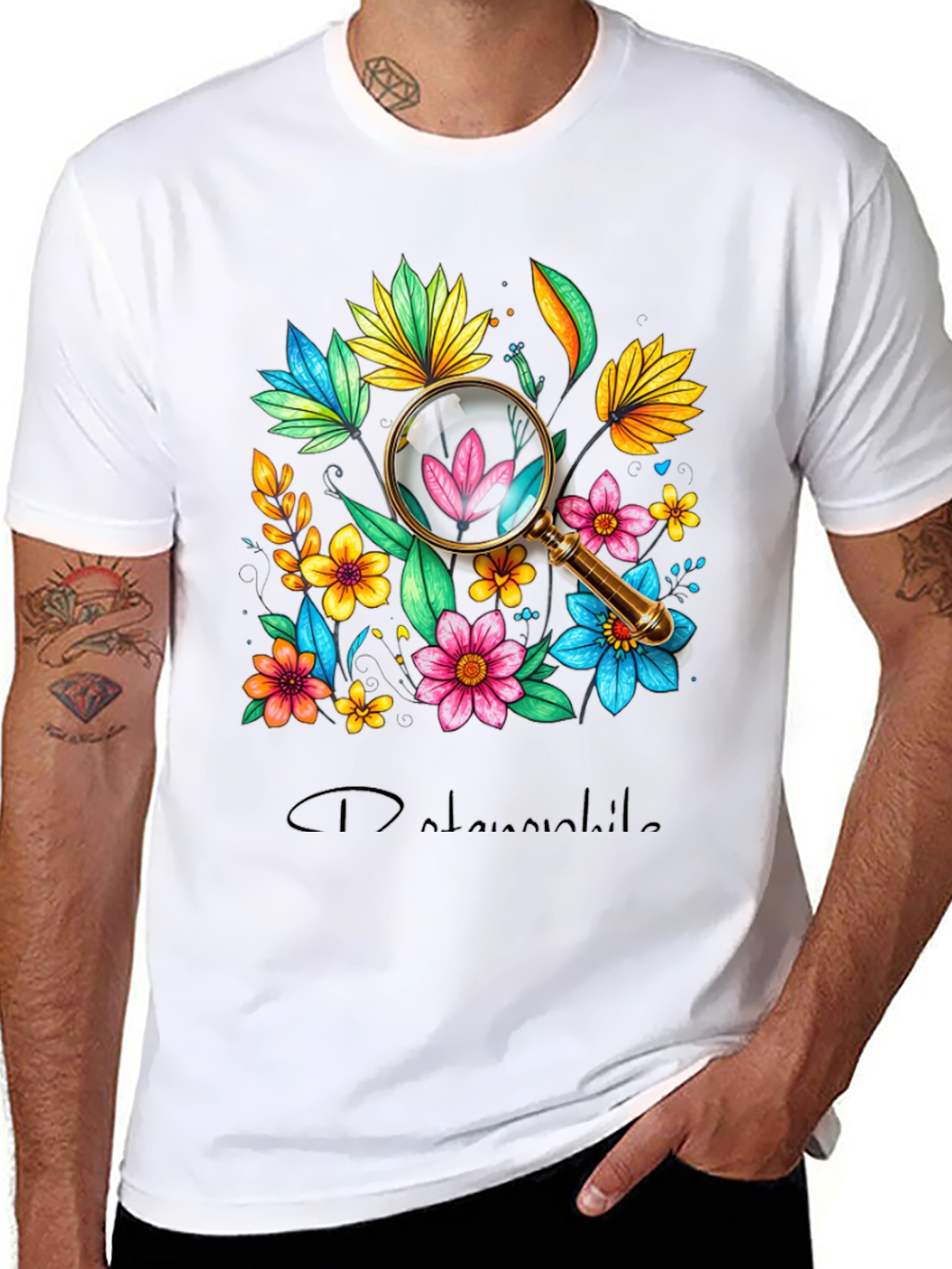 Botanical Magnifying Glass Graphic Tee