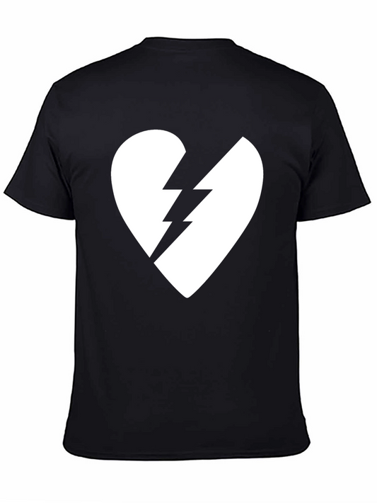 Broken Heart Lightning Bolt Graphic Tee