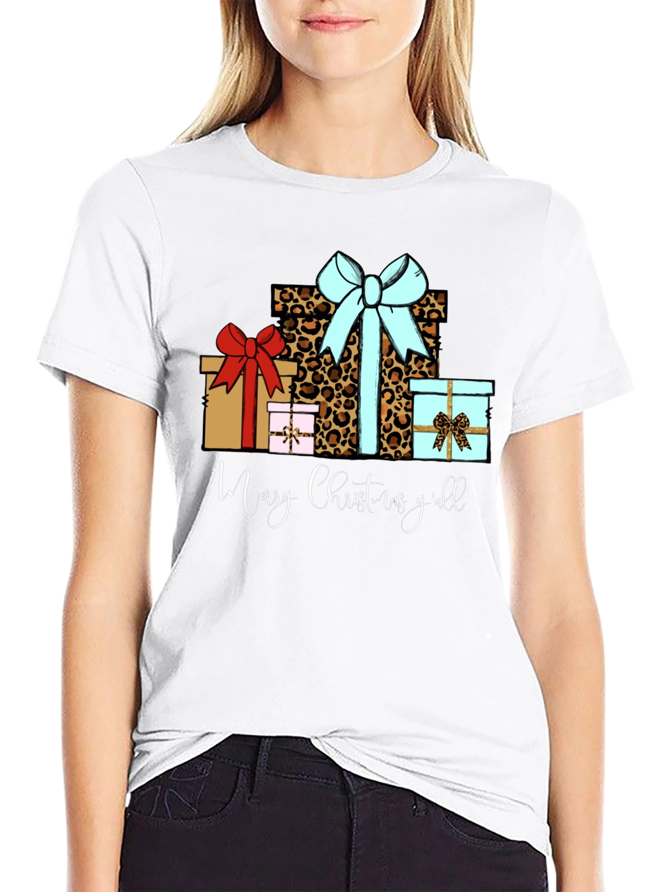 Merry Christmas Yall Gift Boxes T-Shirt
